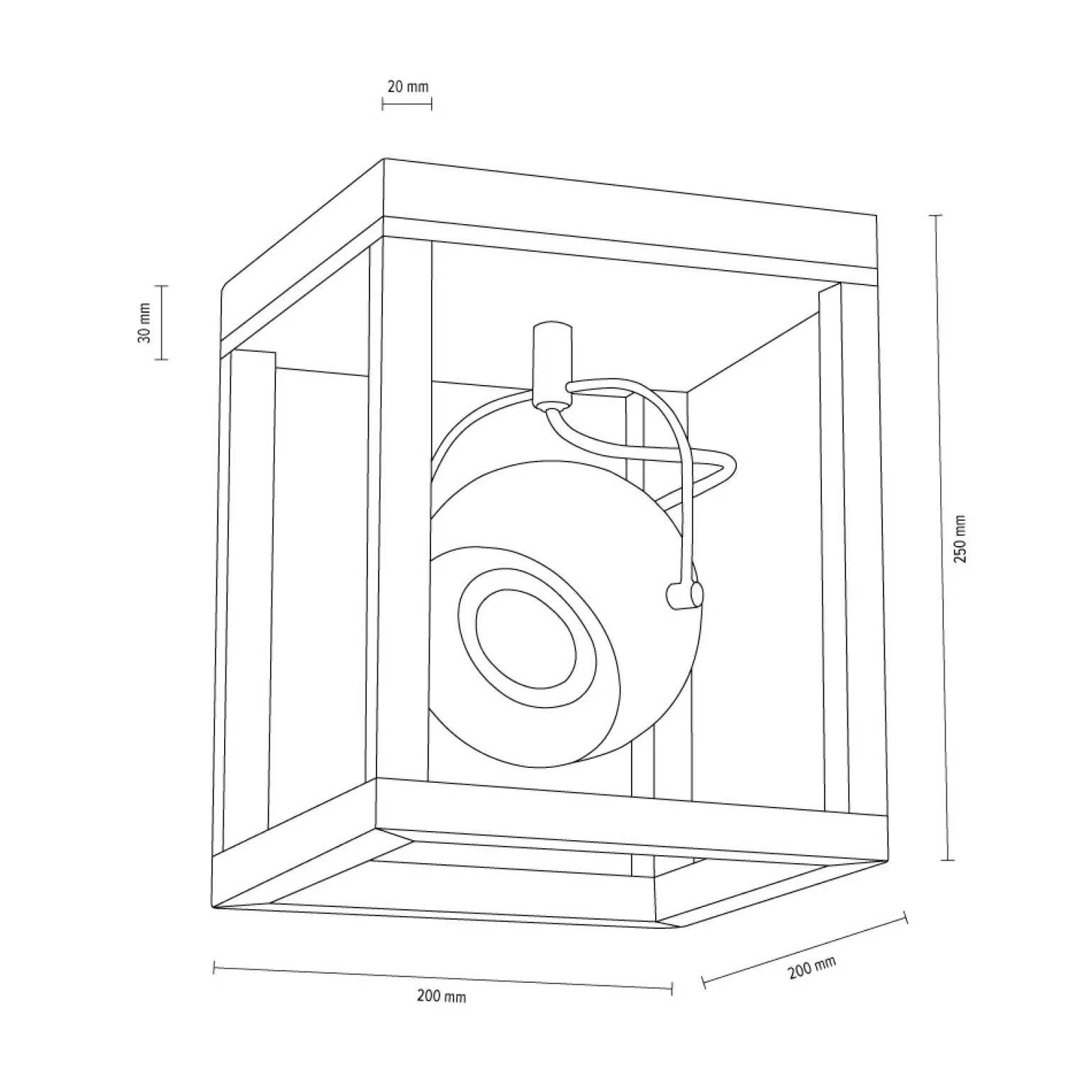 Sale Lampa sufitowa geometryczny box z reflektorem 5222174 ROY | Kaja Żyrandole Nowoczesne