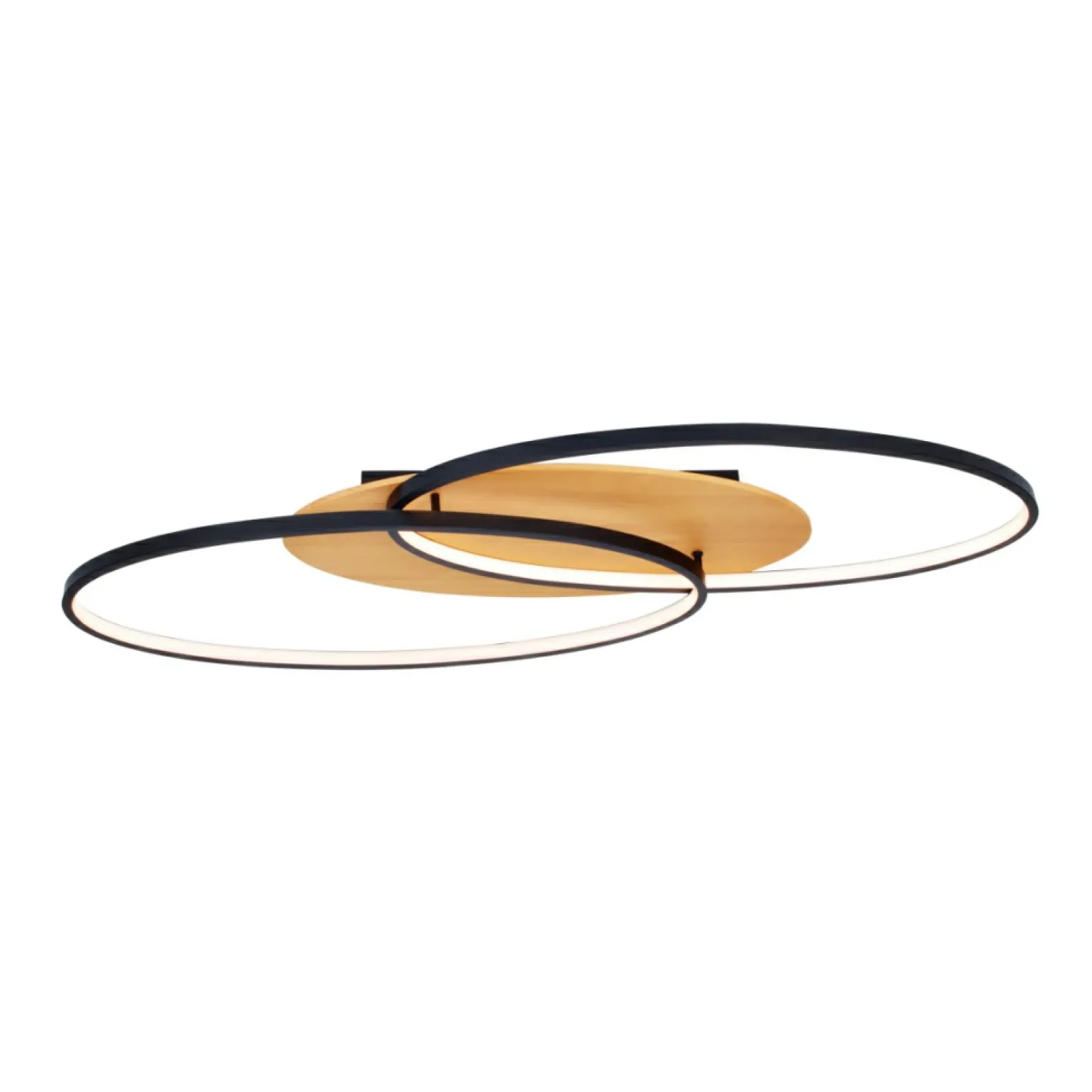 Fashion Lampa sufitowa LED z drewnem, do salonu PLF-93439-24W-WO PORASO | Kaja Żyrandole Nowoczesne