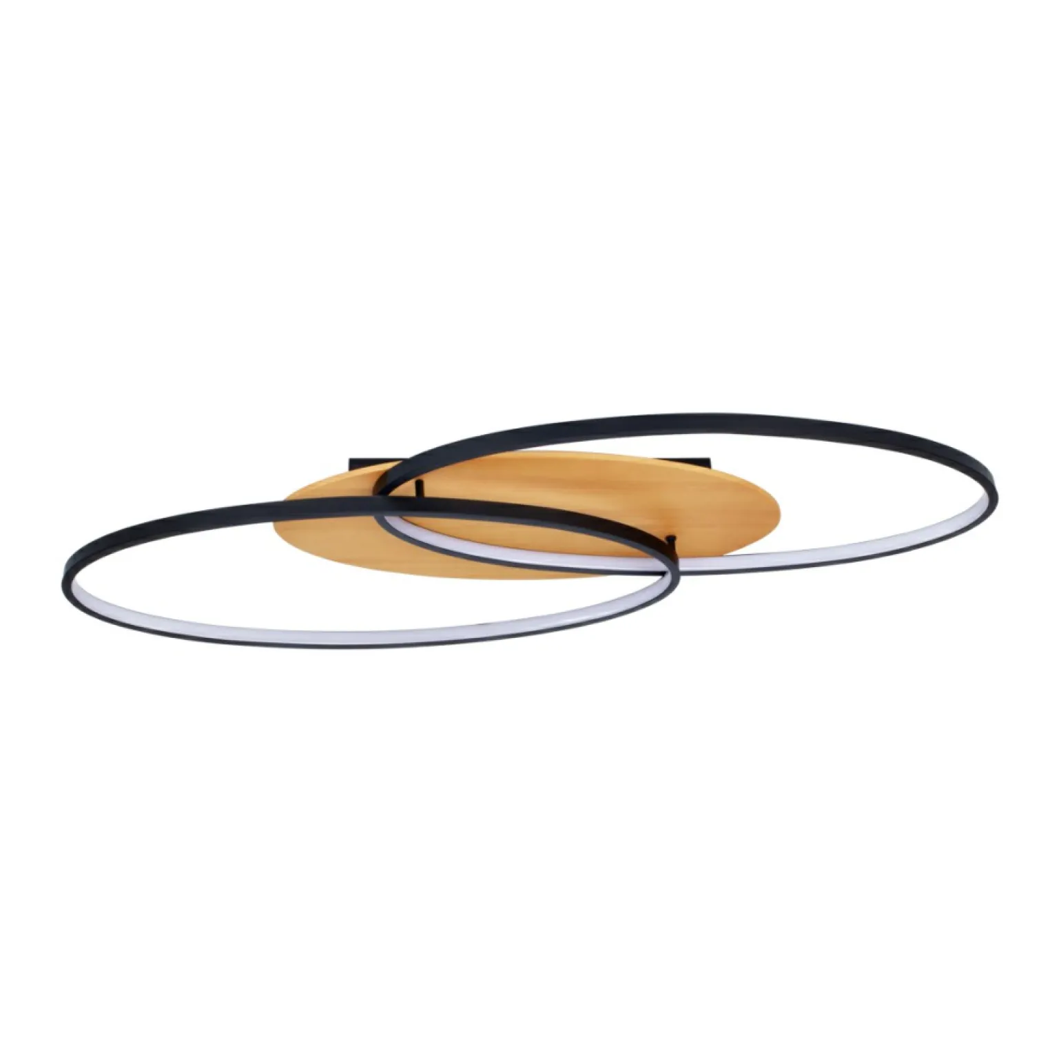 Fashion Lampa sufitowa LED z drewnem, do salonu PLF-93439-24W-WO PORASO | Kaja Żyrandole Nowoczesne
