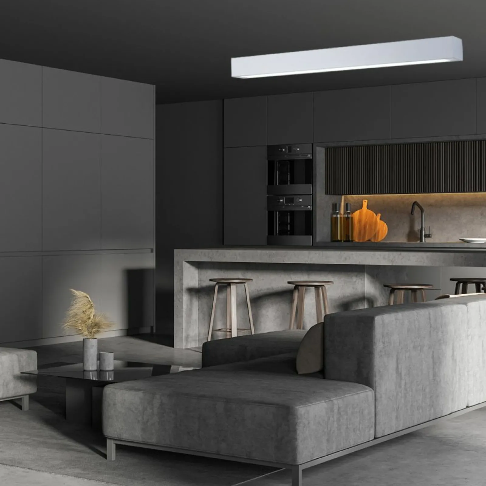 Sklep Kaja Lampa sufitowa listwa LED 120cm LP-7001/1C WH 120 36 CCT IBROS | Kaja* Lampy Led | Plafony Nowoczesne