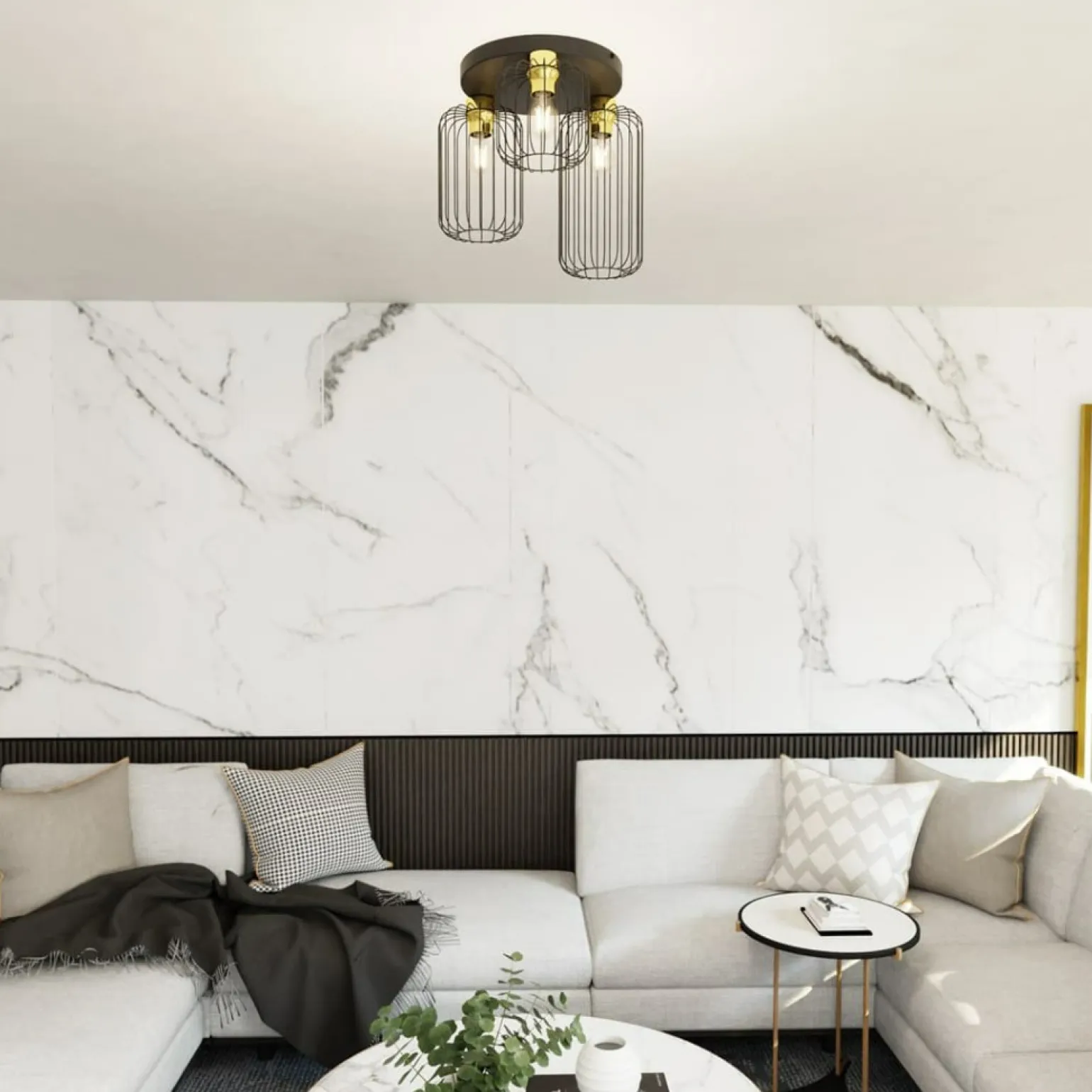 Flash Sale Lampa sufitowa na okrągłej podstawie 1366/3PREM z serii BARN Żyrandole Nowoczesne