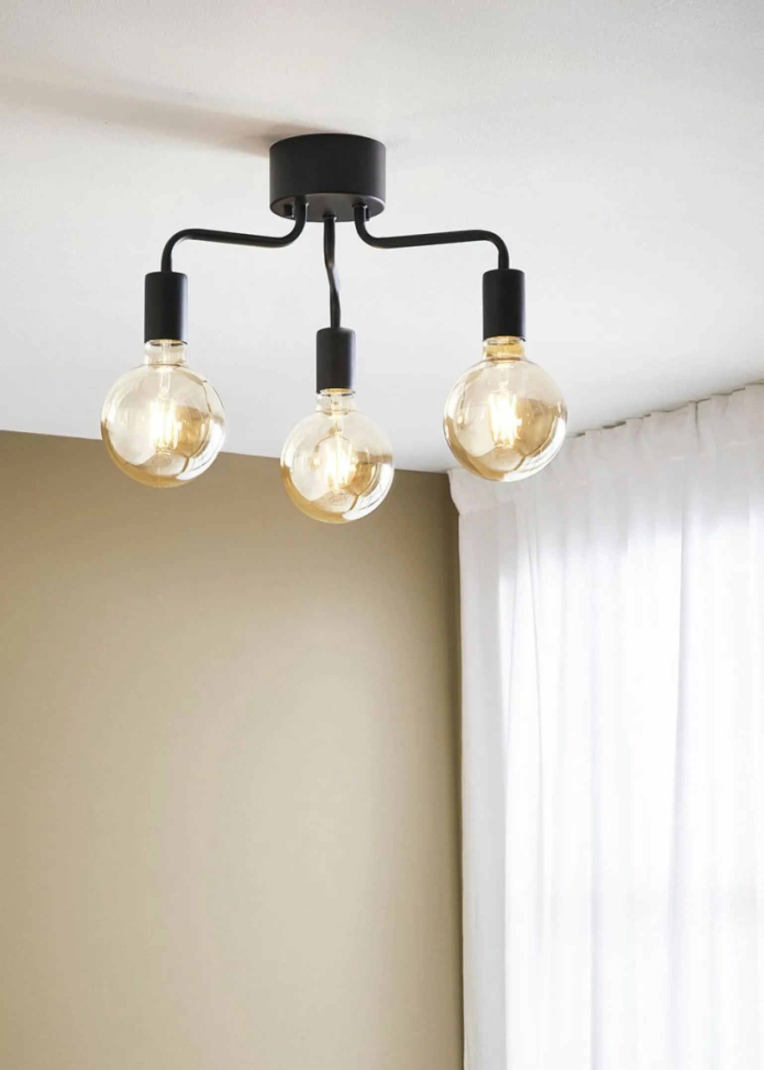 Cheap Lampa sufitowa na trzy żarówki czarna oprawa 108102 | Kaja Oświetlenie Żyrandole Nowoczesne