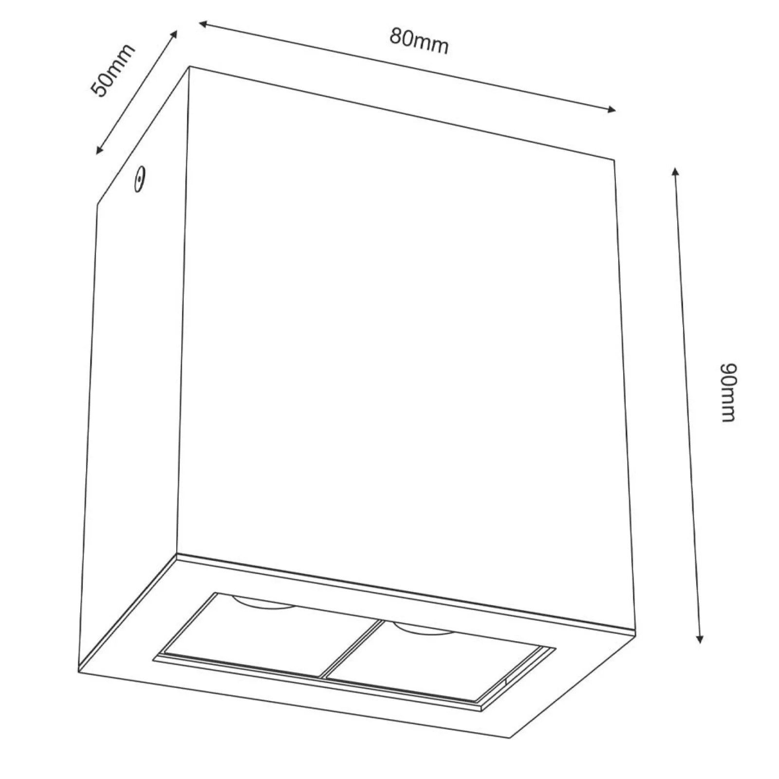 Sklep Kaja Lampa sufitowa podwójny downlight 9x8cm LED 3000K ANT 1033 A-GLARE* Lampy Led