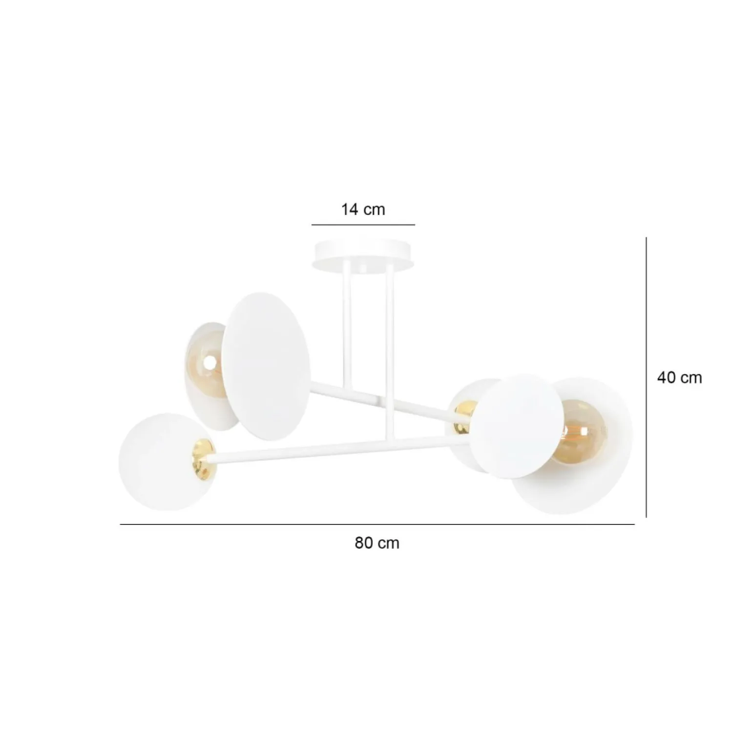 Best Sale Lampa sufitowa w m kolorze na dwie żarówki 613/4 | Kaja Żyrandole Nowoczesne