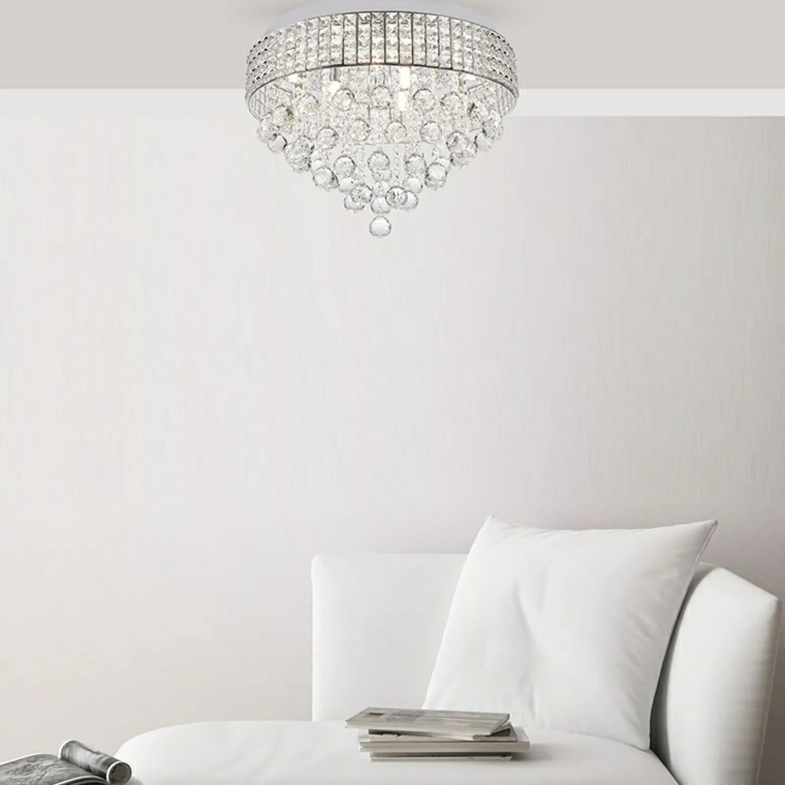 Sklep Kaja Lampa sufitowa w stylu glamour, do sypialni 19027-L z serii CAP* Plafony Nowoczesne
