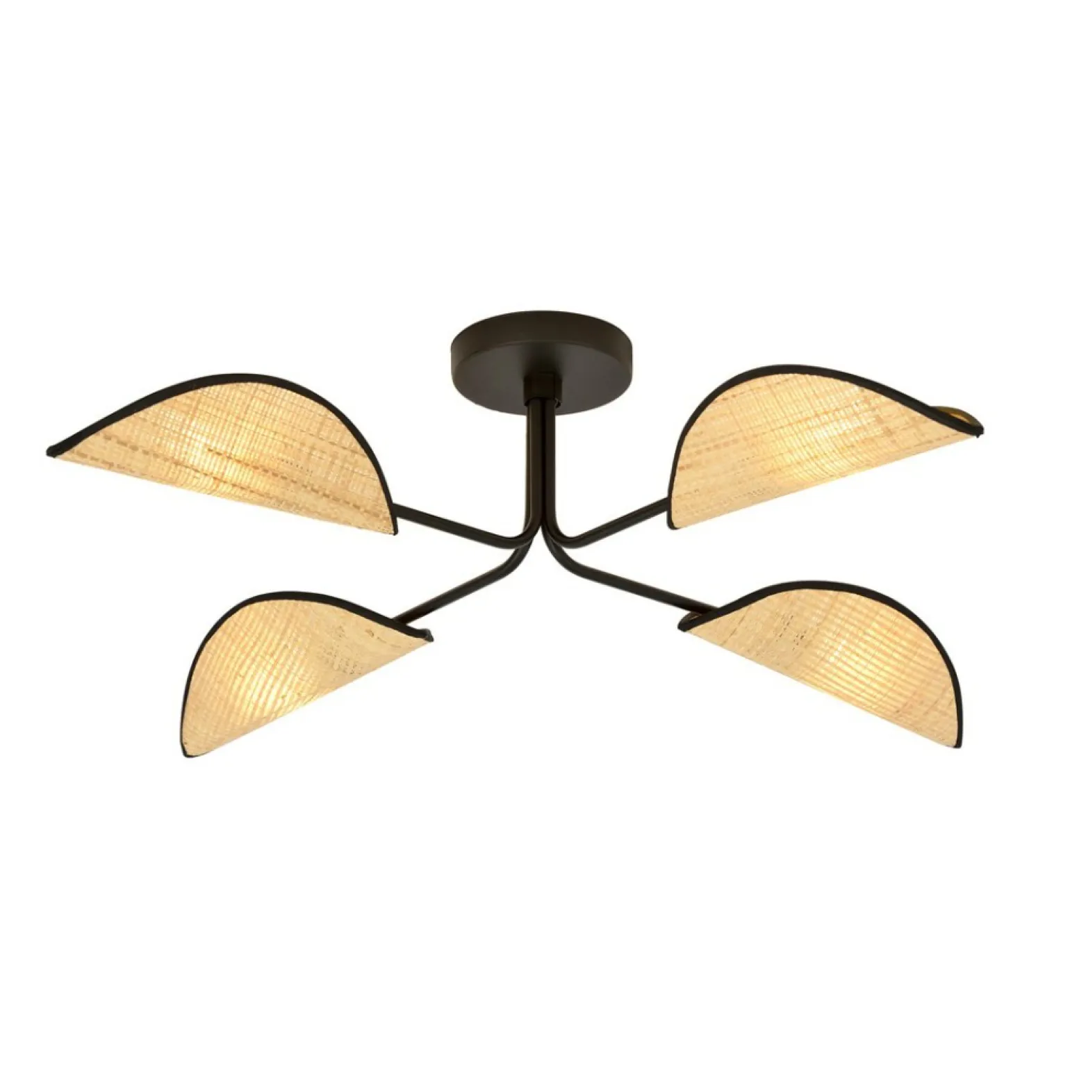 Best Sale Lampa sufitowa z abażurami w stylu eco 1172/4 GOMEZ | Kaja Oświetlenie Żyrandole Nowoczesne