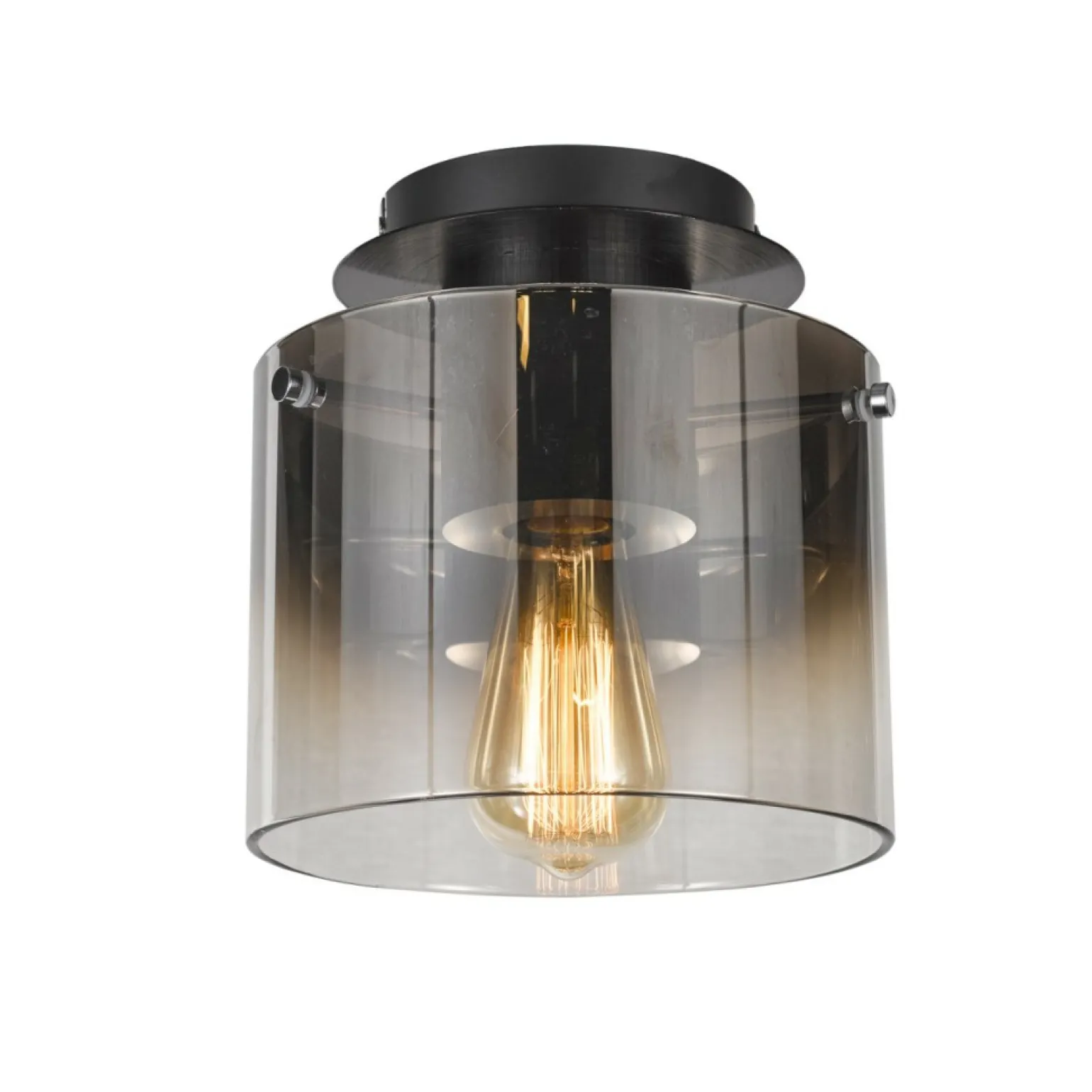 Fashion Lampa sufitowa z ciemnym kloszem MX17076-1A BK JAVIER | Kaja Żyrandole Nowoczesne