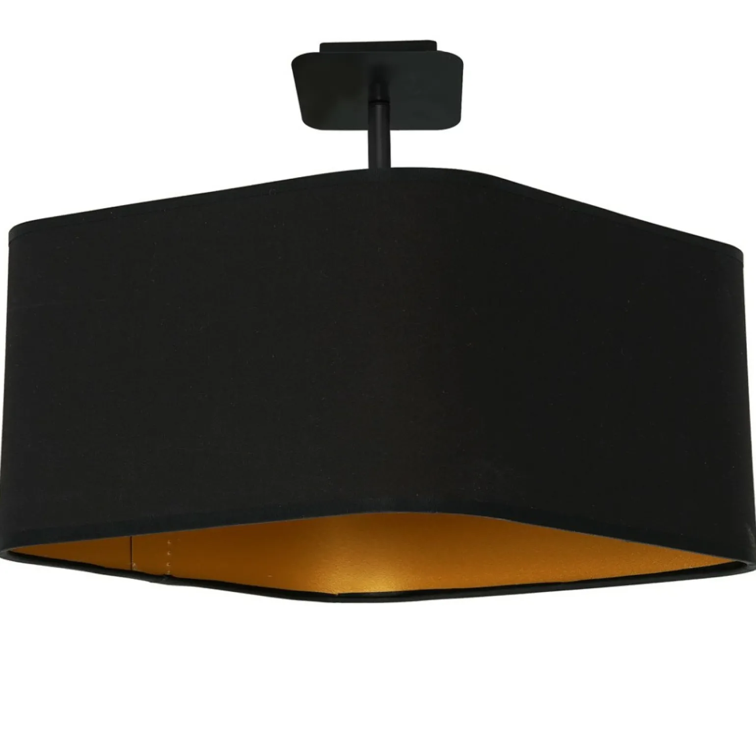 Outlet Lampa sufitowa z czarno-złotym abażurem ML6367 NAPOLI | Kaja Żyrandole Nowoczesne