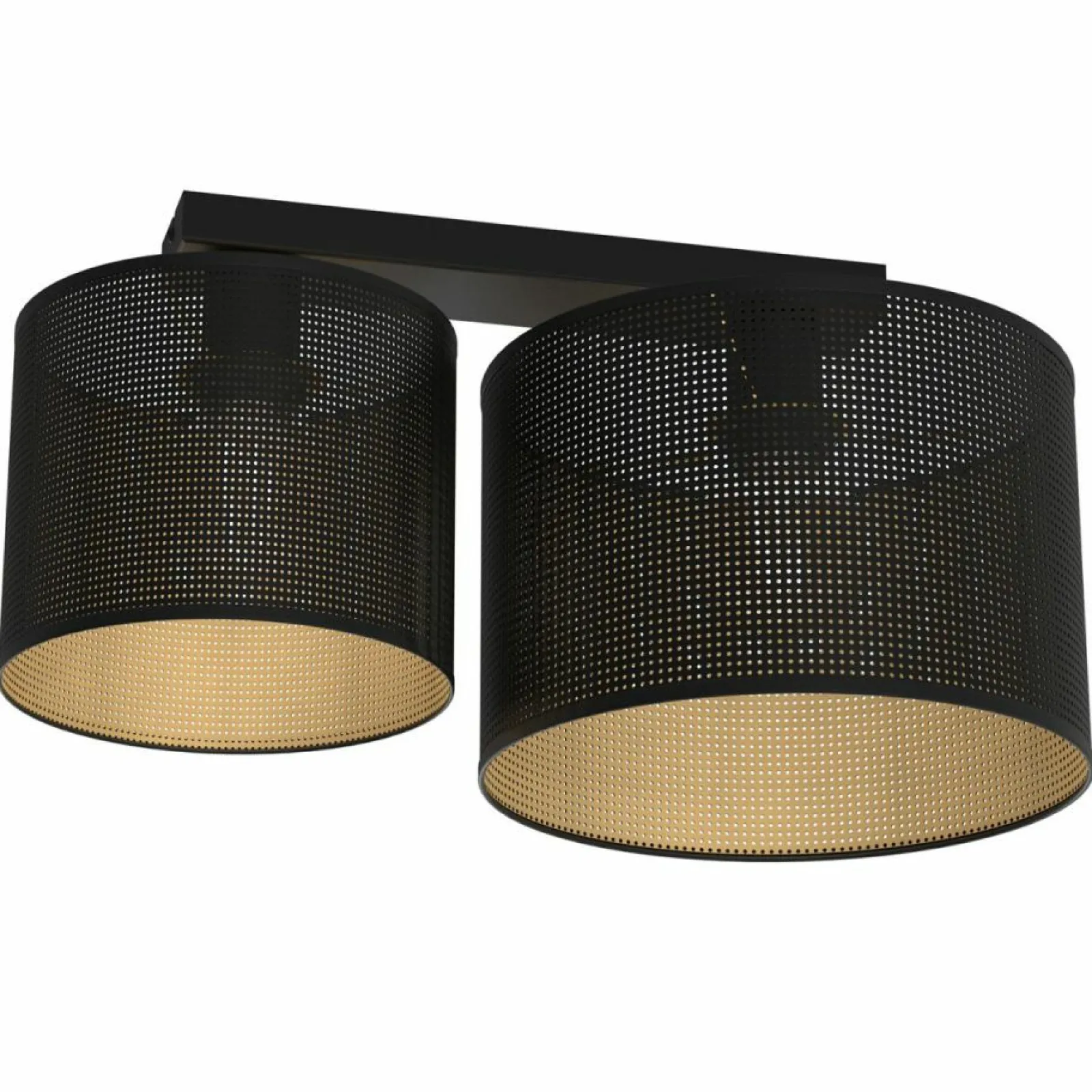 Sklep Kaja Lampa sufitowa z czarno-złotymi abażurami LX 5228 LOFT SHADE | Kaja* Plafony Nowoczesne