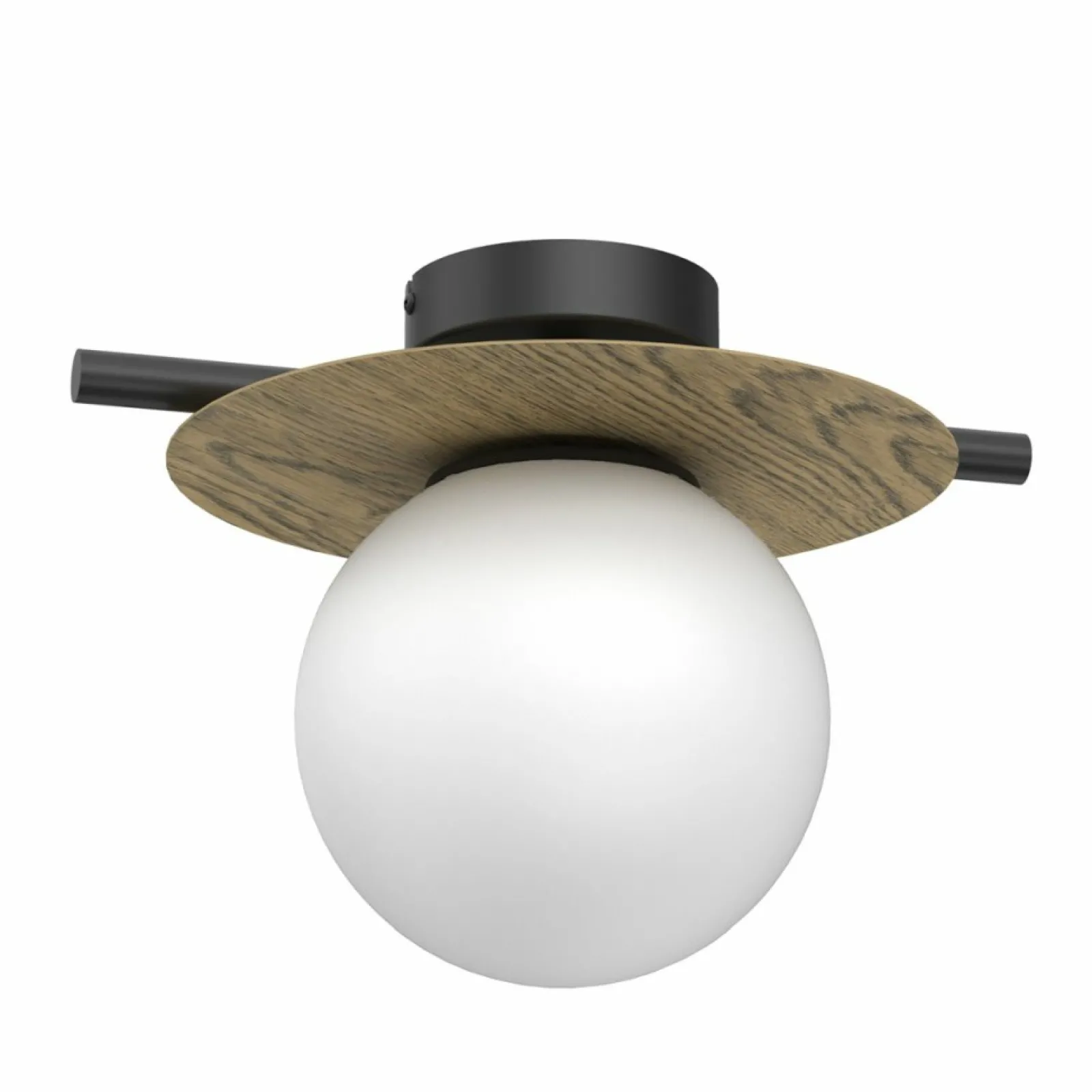 Sklep Kaja Lampa sufitowa z drewnem i okrągłym kloszem LX 4469 ORBITAL | Kaja* Plafony Nowoczesne