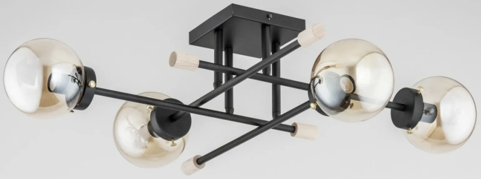 Best Sale Lampa sufitowa z drewnianymi akcentami AL 25364 | Kaja Żyrandole Nowoczesne