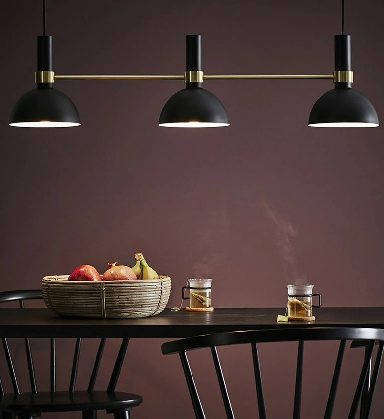 Discount Lampa sufitowa z kloszami i złotą oprawą 106971 | Kaja Oświetlenie Żyrandole Nowoczesne