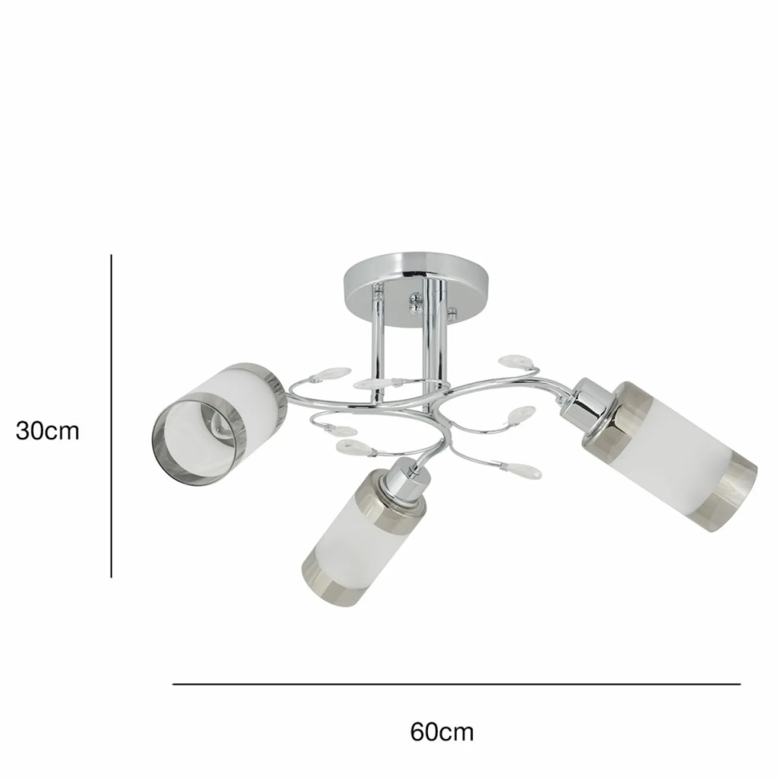 Sklep Kaja Lampa sufitowa z ozdobnymi kryształkami 8267/3 8C | Kaja Oświetlenie* Randole Tradycyjne
