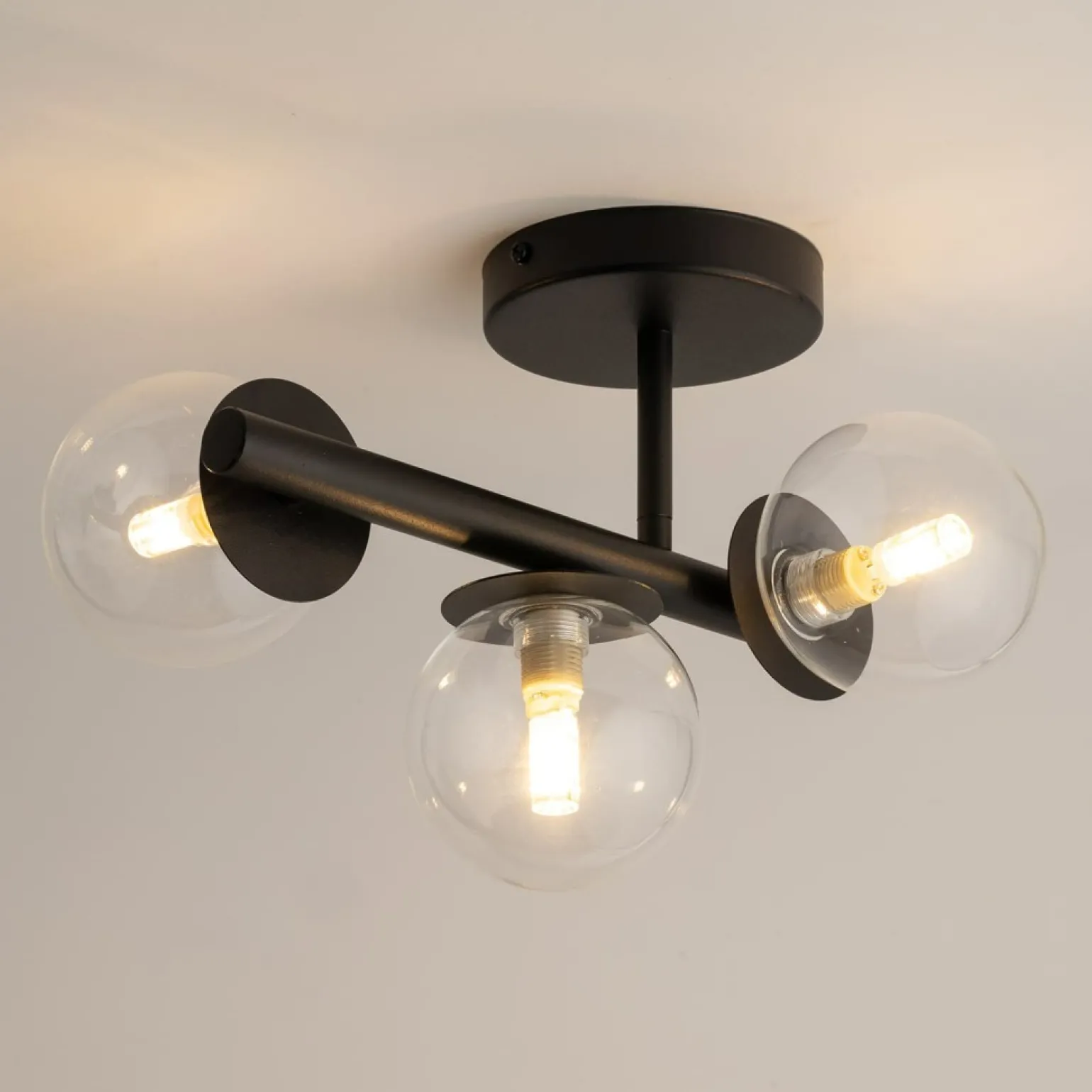 New Lampa sufitowa z transparentnymi kloszami SIG 40794 z serii AVOLA Żyrandole Nowoczesne