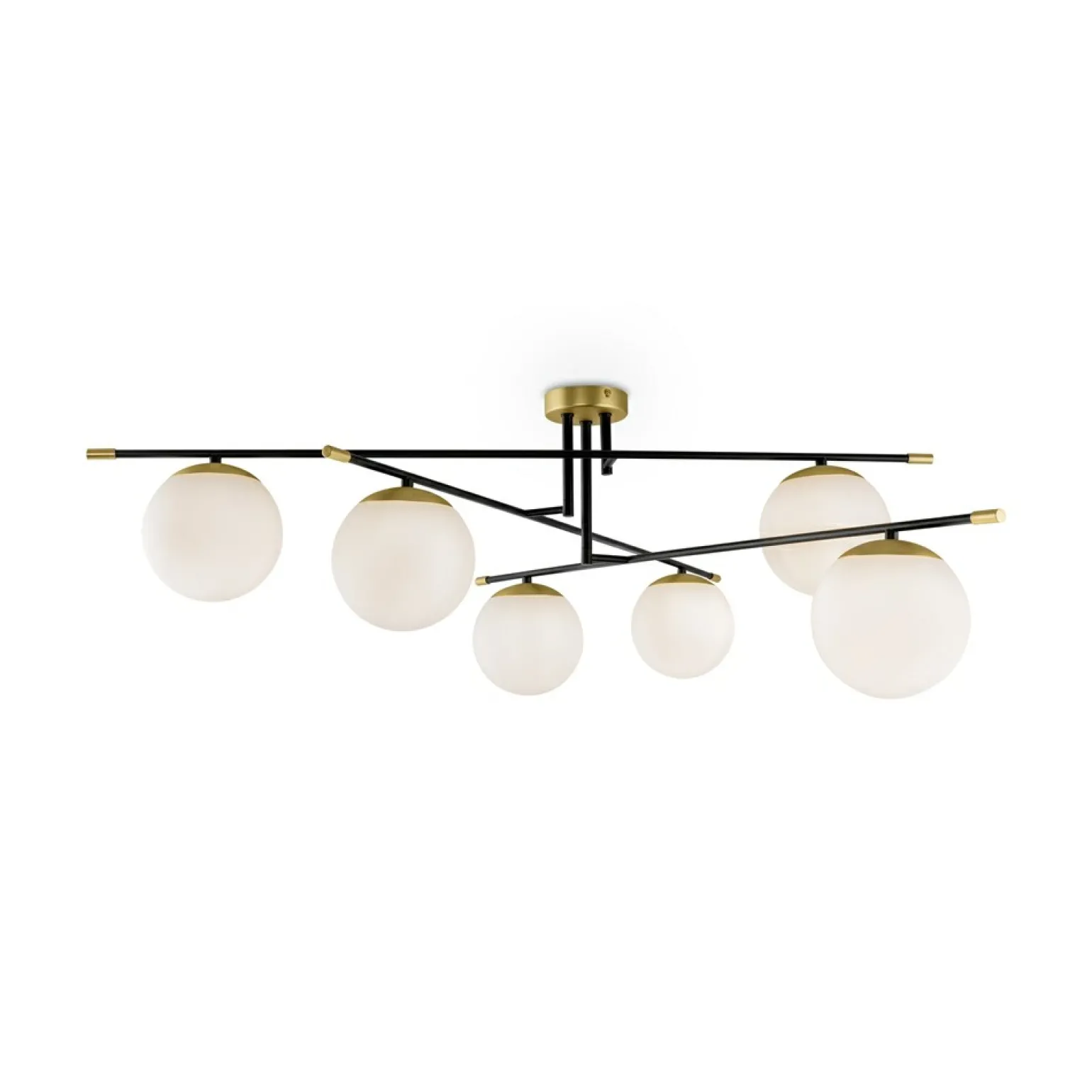 Outlet Lampa sufitowa ze złotymi podkloszami MOD048CL-06G z serii NOSTALGIA Żyrandole Nowoczesne
