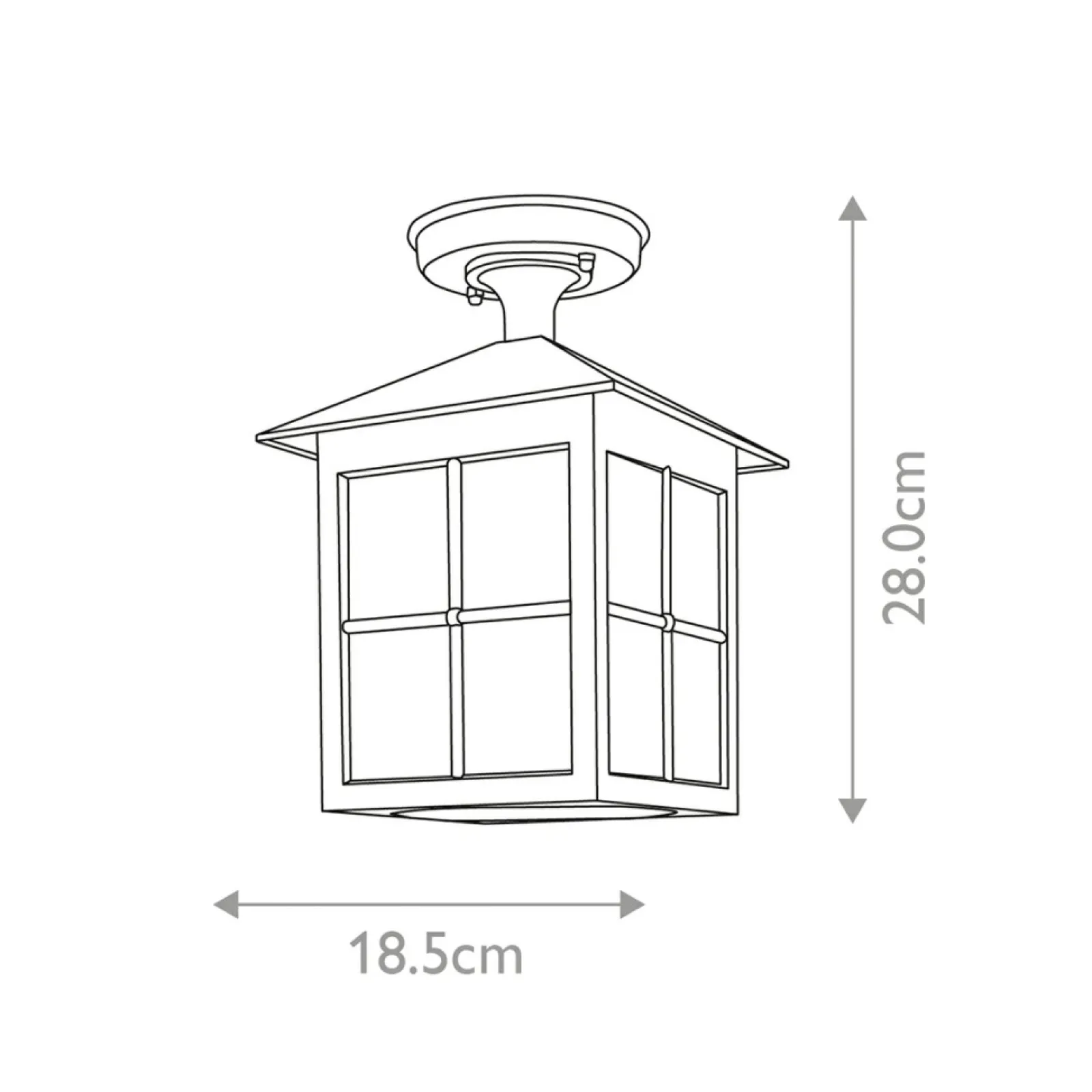 Sklep Kaja Lampa sufitowa, zewnętrzna, czarna BL18A-BLACK z serii WINCHESTER* Plafony Zewnętrzne