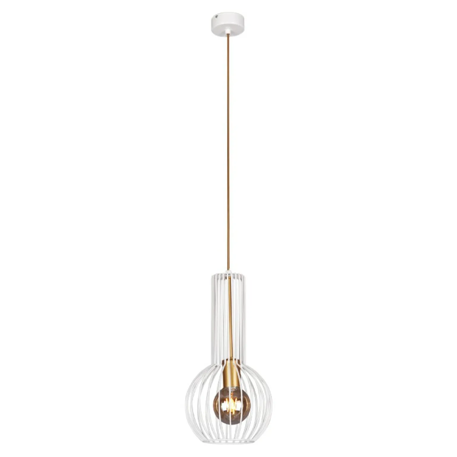 Fashion Lampa w kształcie drucianej gruszki K-4525 ARVI WHITE | Kaja Żyrandole Nowoczesne