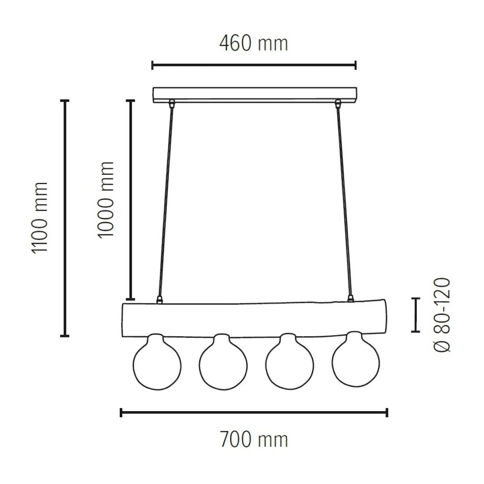 Hot Lampa wisząca 69880404 z serii TRABO SIMPLE Żyrandole Nowoczesne