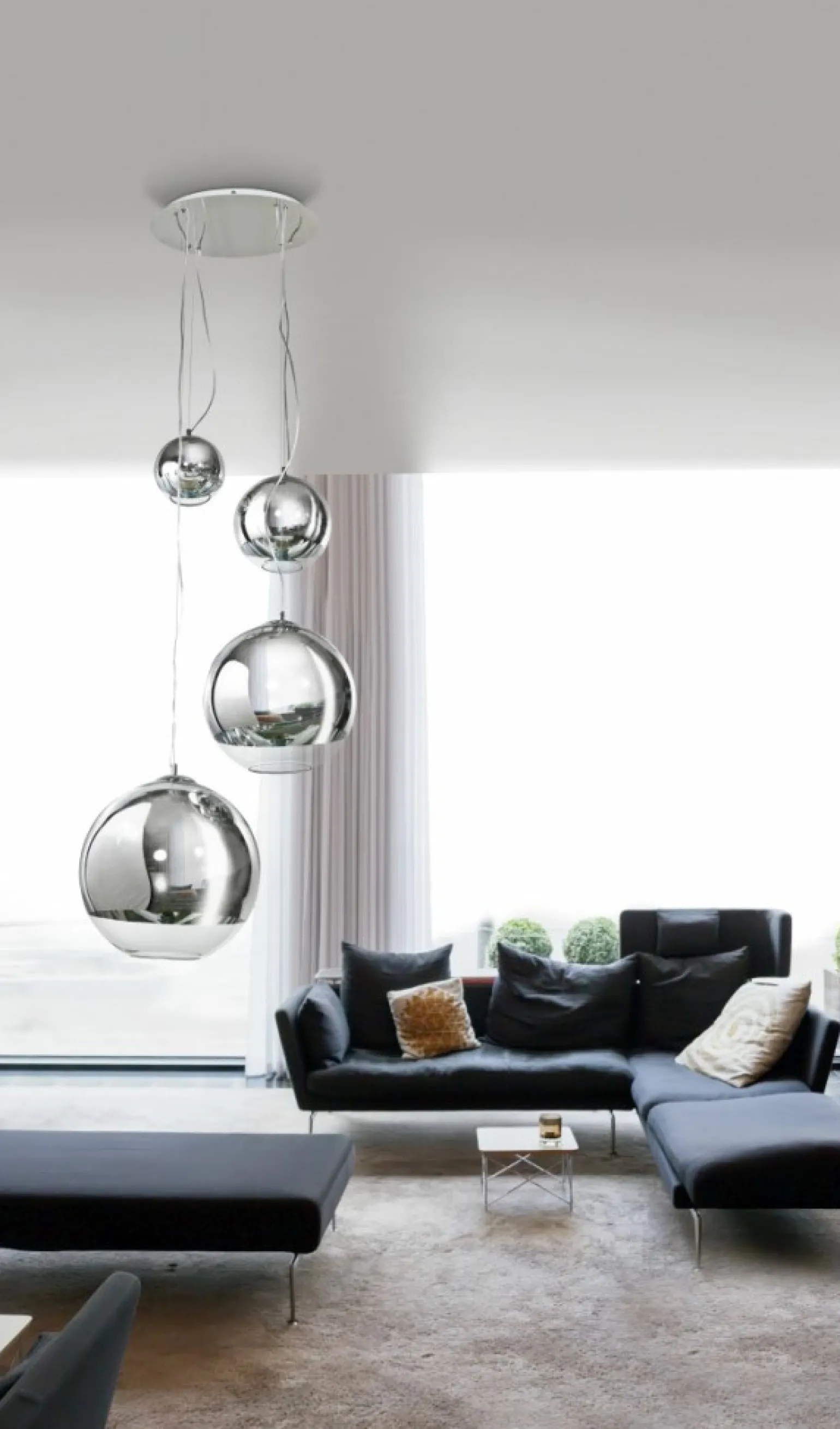 Sale Lampa wisząca AZ2531 - Silver ball 4 - AZZARDO Żyrandole Nowoczesne