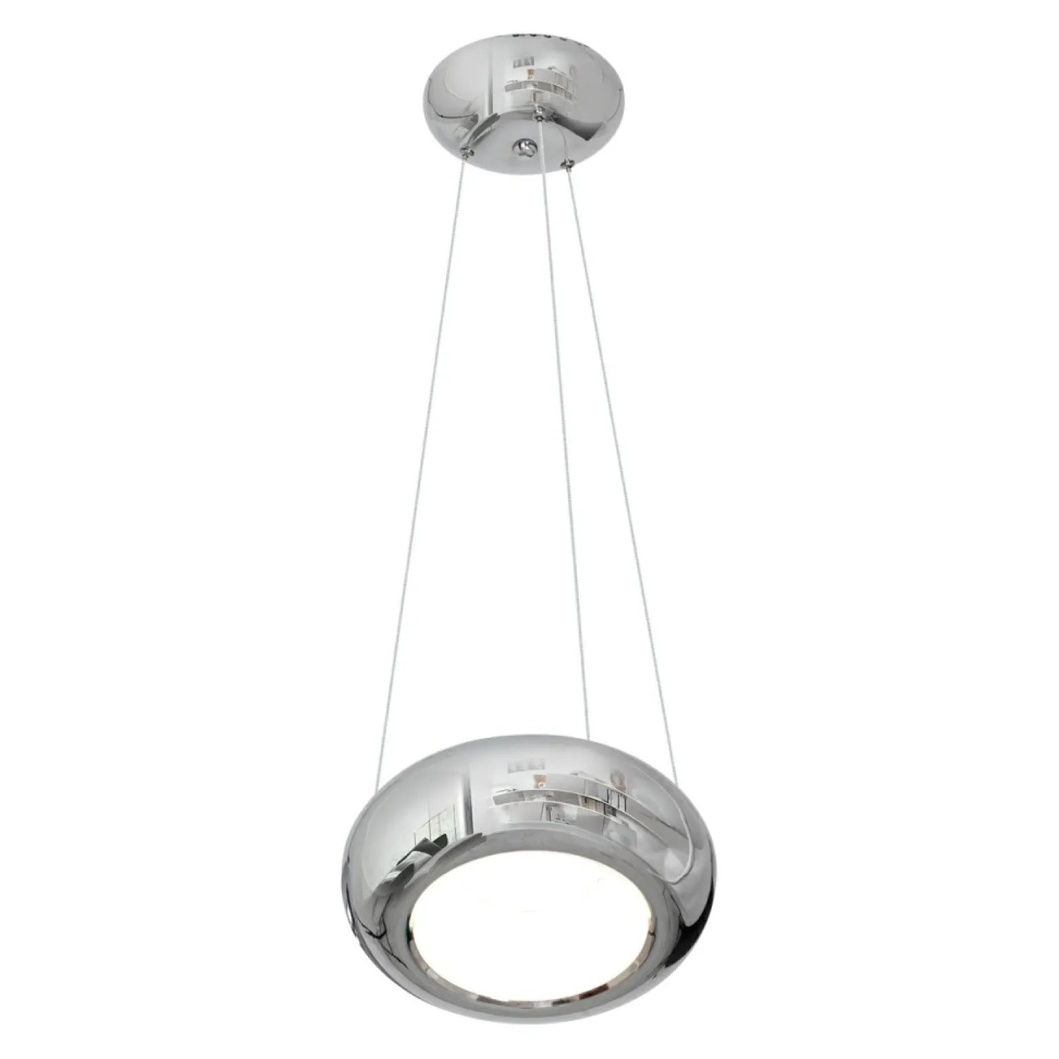 Fashion Lampa wisząca chromowany okrąg LED ML328 MERCURIO | Kaja Oświetlenie Żyrandole Nowoczesne