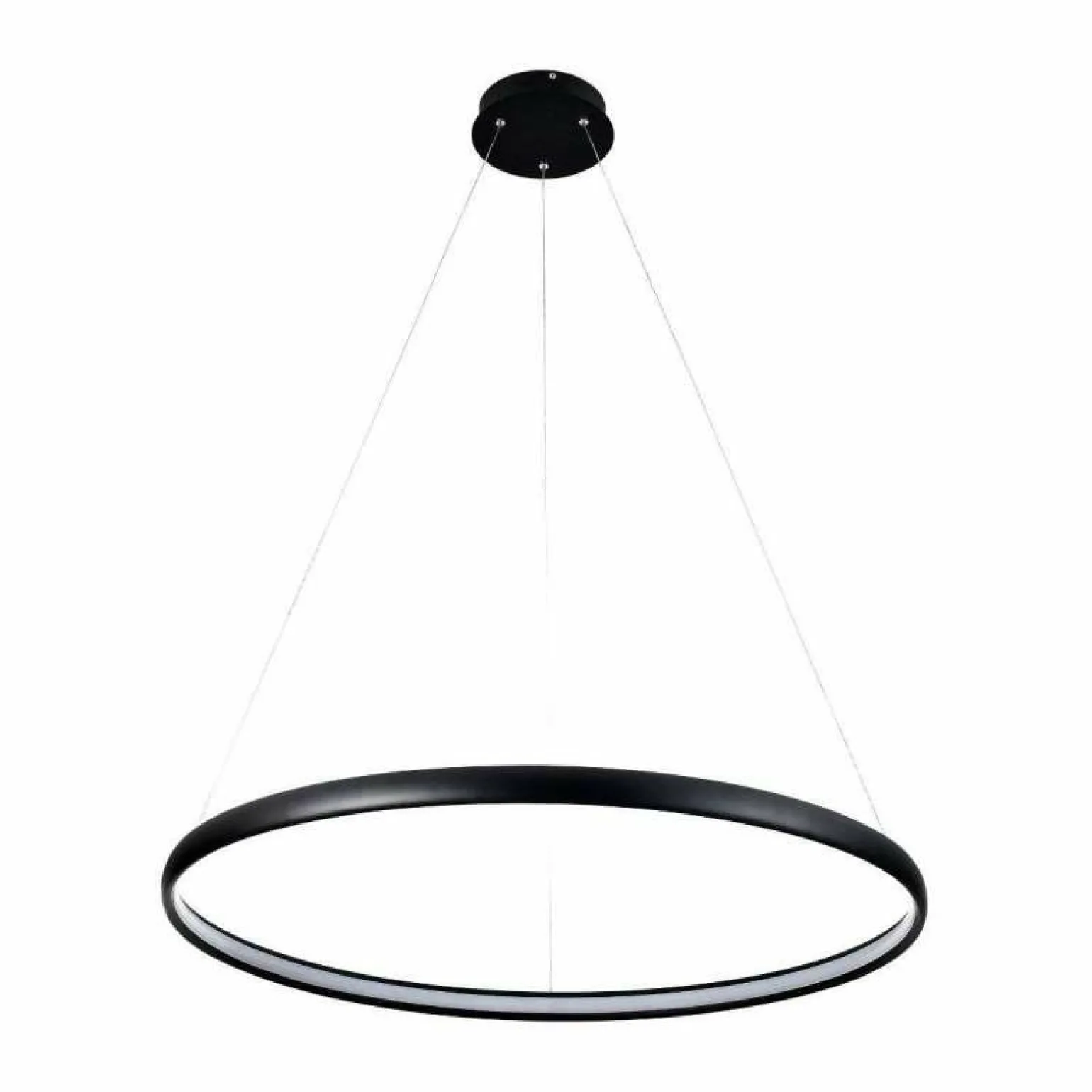 Store Lampa wisząca czarny okrąg LED PL210503-800-BK CARLO | Kaja Żyrandole Nowoczesne