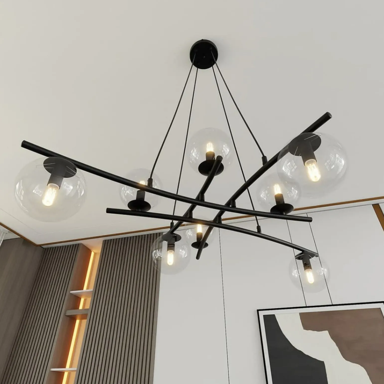 Best Sale Lampa wisząca dająca dużo światła, na 8 żarówek 1202/8 z serii ESSA Żyrandole Nowoczesne