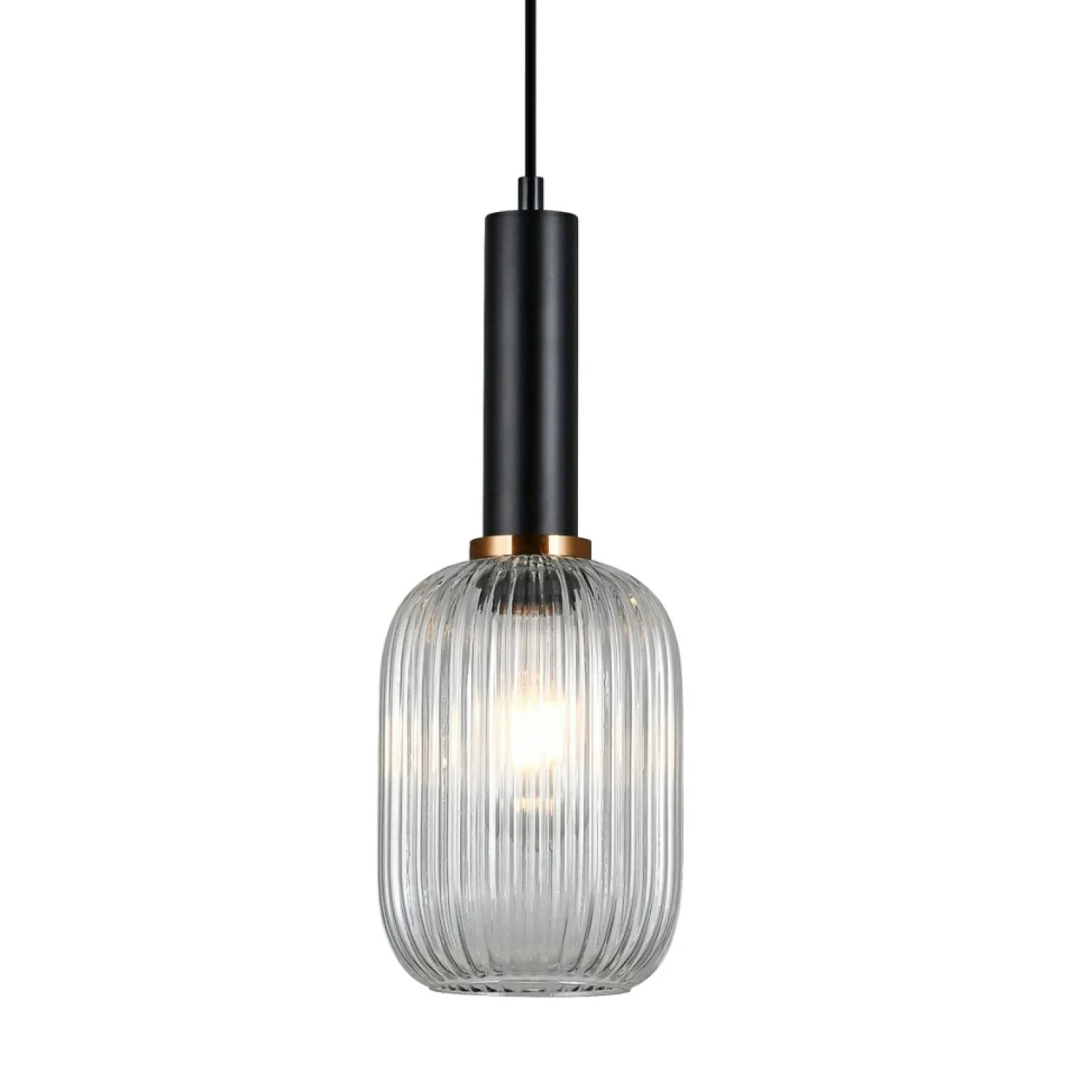 Hot Lampa wisząca do jadalni PND-5588-1M-BK+CL ANTIOLA | Kaja Oświetlenie Żyrandole Nowoczesne