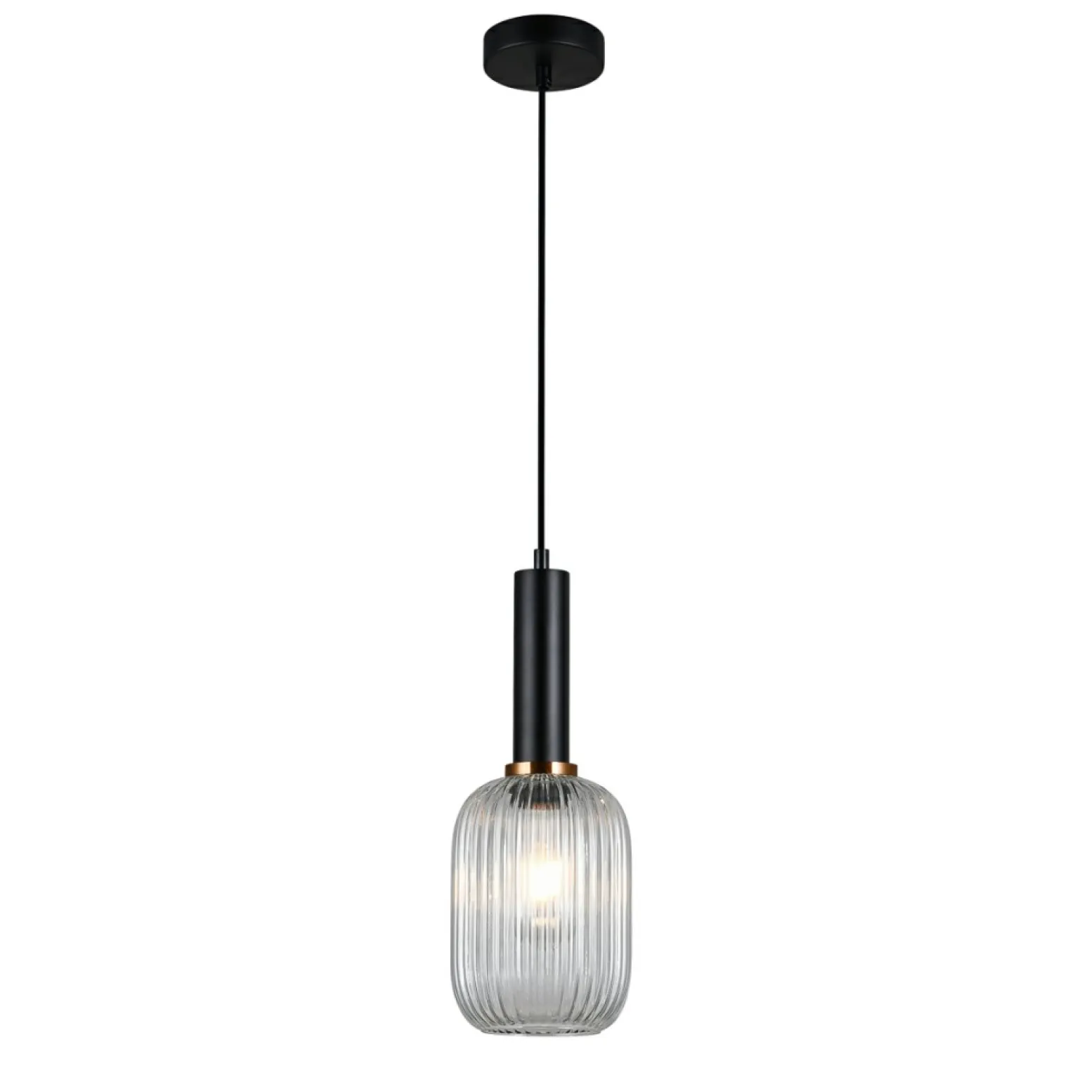 Hot Lampa wisząca do jadalni PND-5588-1M-BK+CL ANTIOLA | Kaja Oświetlenie Żyrandole Nowoczesne