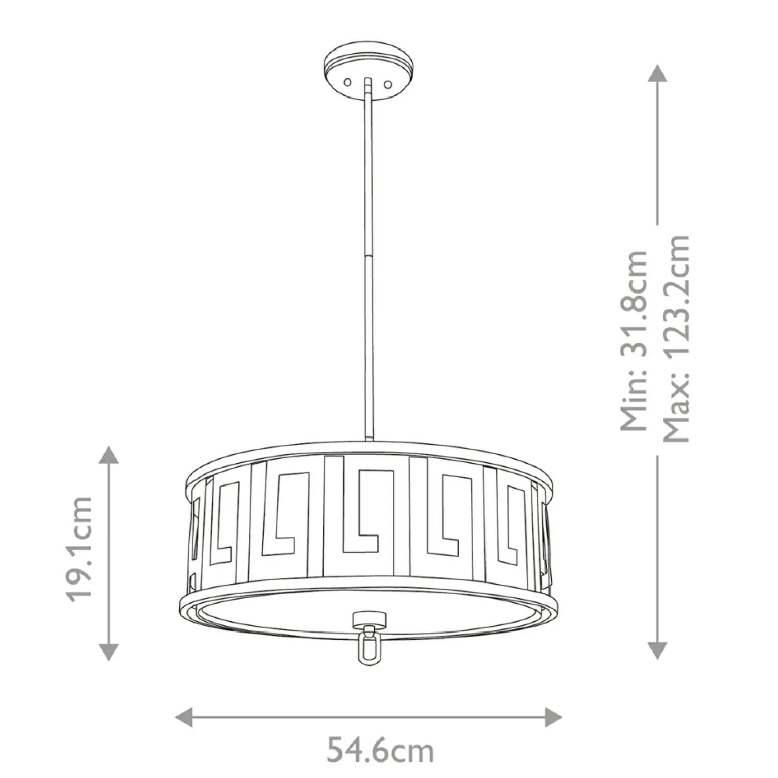 Clearance Lampa wisząca do klasycznego wnętrza GN-LEMURIA-P-L z serii LEMURIA Żyrandole Nowoczesne