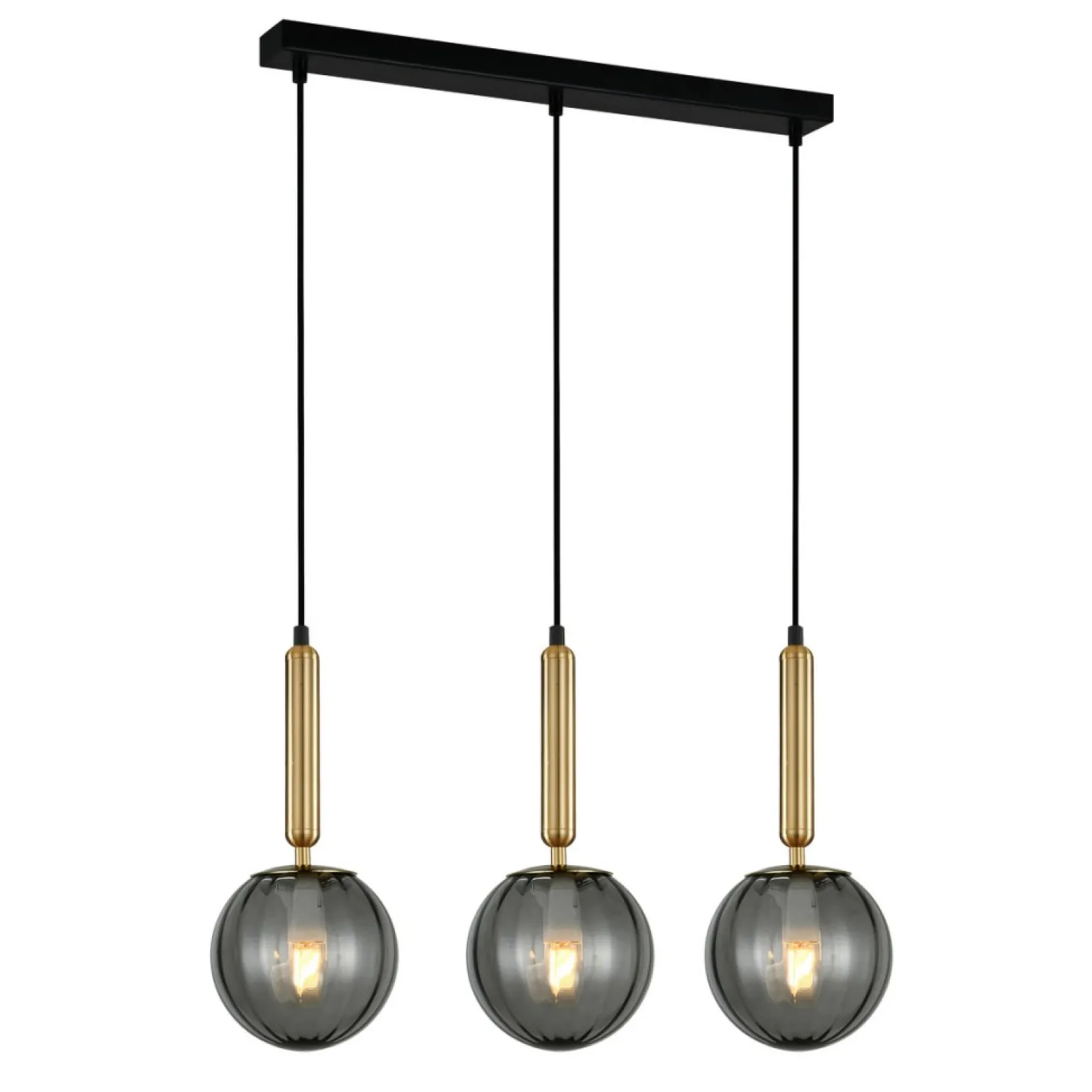 Outlet Lampa wisząca do kuchni PND-2324-3L BRO+SG RAVENA | Kaja Oświetlenie Żyrandole Nowoczesne