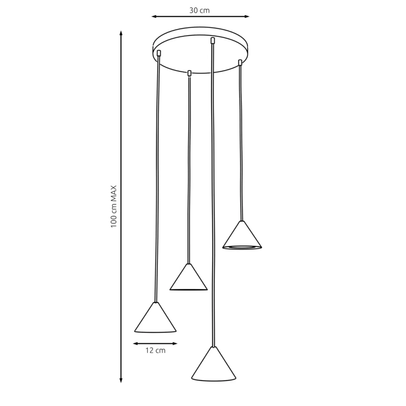 Best Sale Lampa wisząca do salonu 1329/4PREM ELIT 4 PREMIUM GOLD | Kaja Żyrandole Nowoczesne