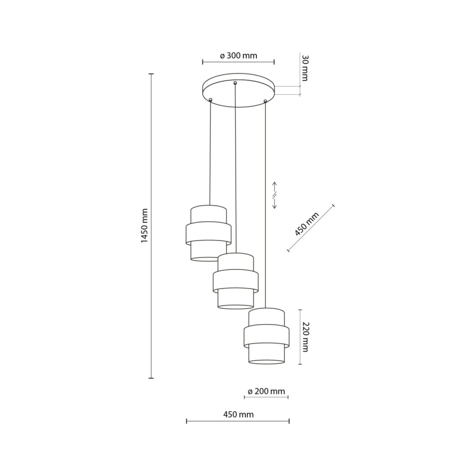 Outlet Lampa wisząca do sypialni w stylu boho TK 6098 CALISTO JUTA | Kaja Żyrandole Nowoczesne