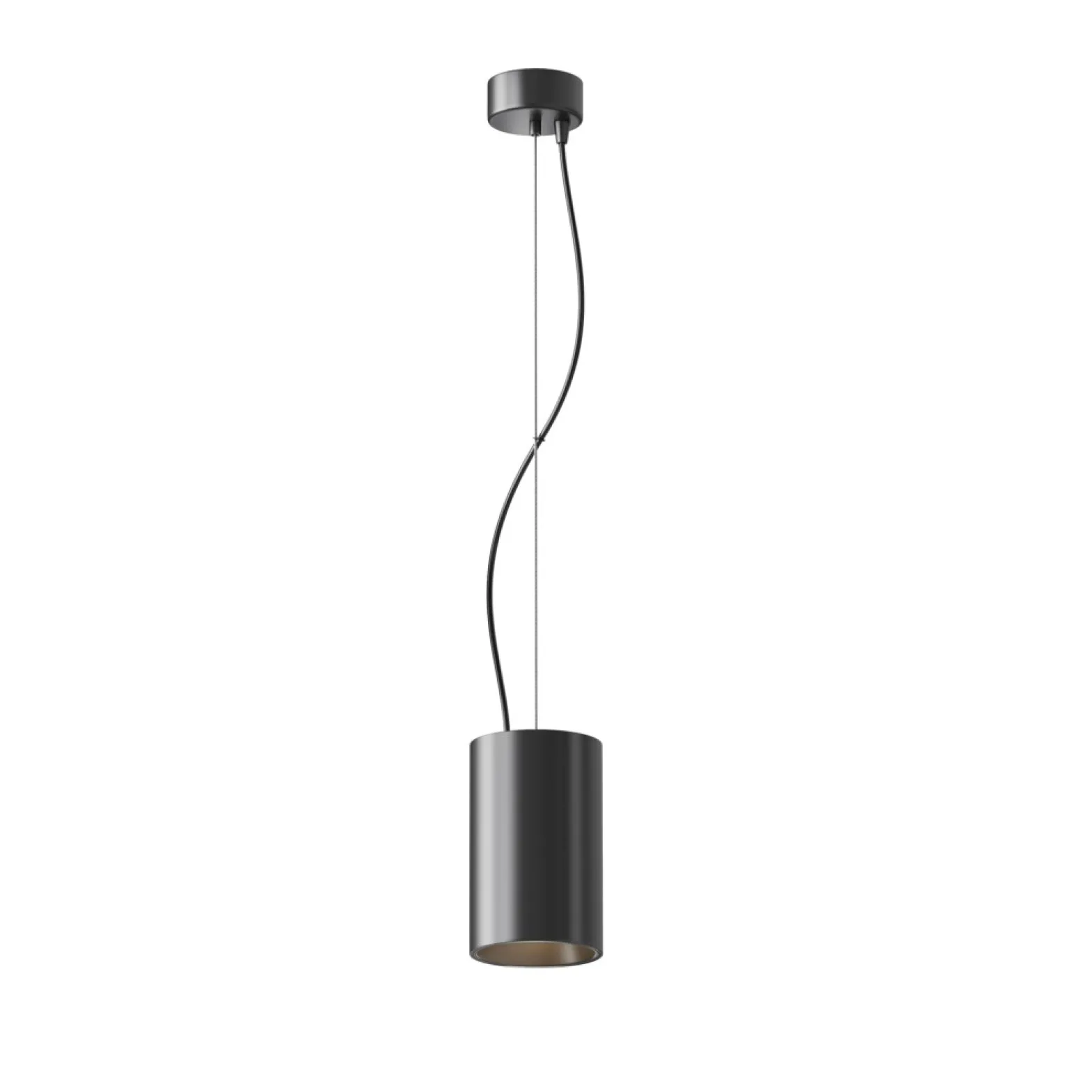 Online Lampa wisząca, krótka, czarna tuba P089PL-25W3K-B z serii EFIR Żyrandole Nowoczesne
