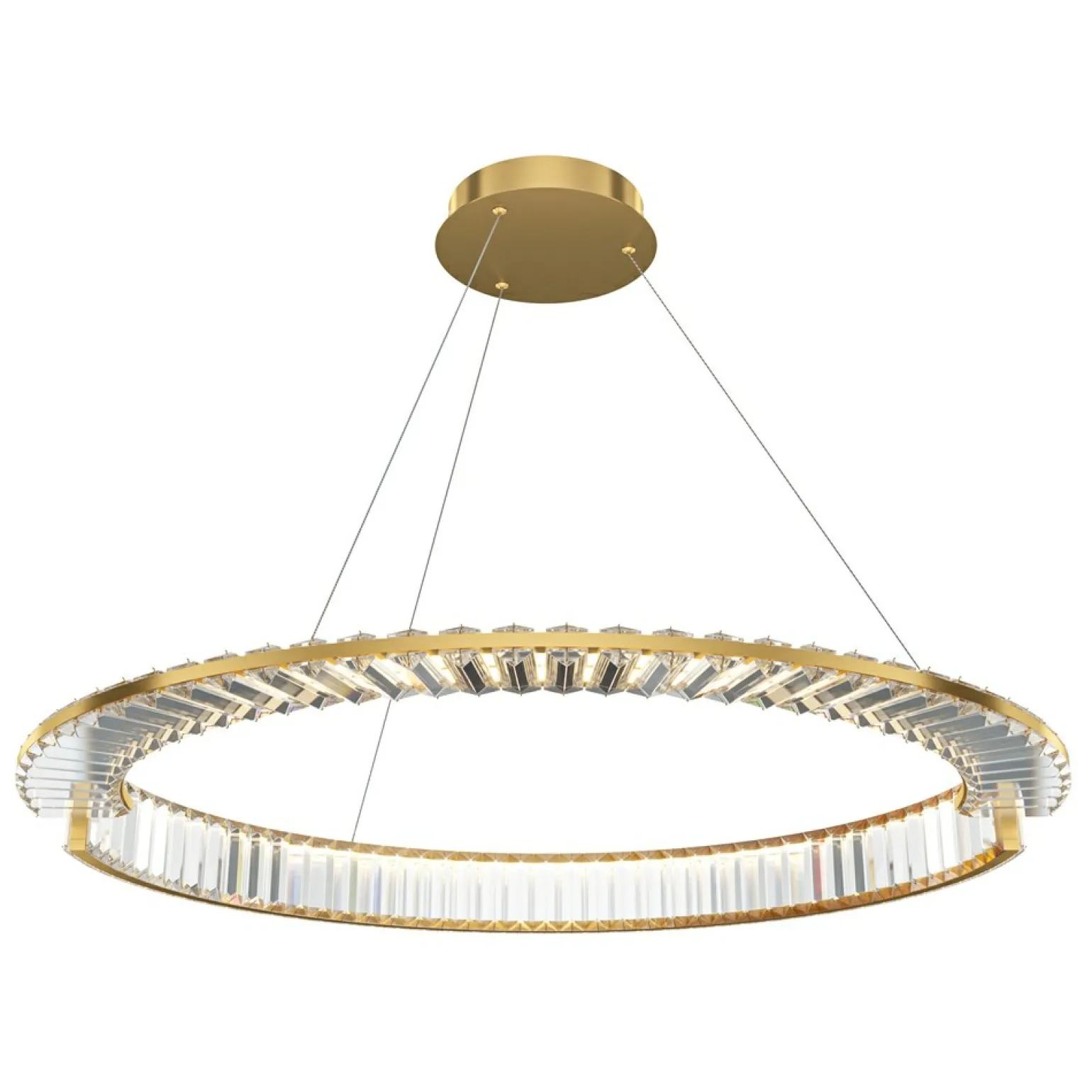 Flash Sale Lampa wisząca kryształowa, wbudowany LED P097PL-L45G4K z serii KRONE Żyrandole Nowoczesne
