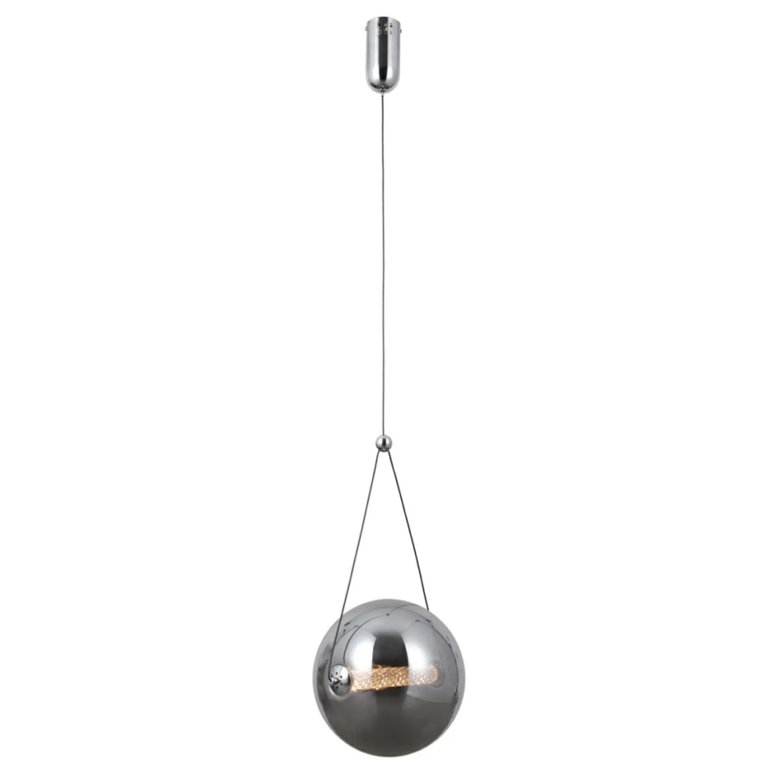 Flash Sale Lampa wisząca, kula, wbudowany LED PND-34361-L-CH-SG z serii RASTIA Żyrandole Nowoczesne