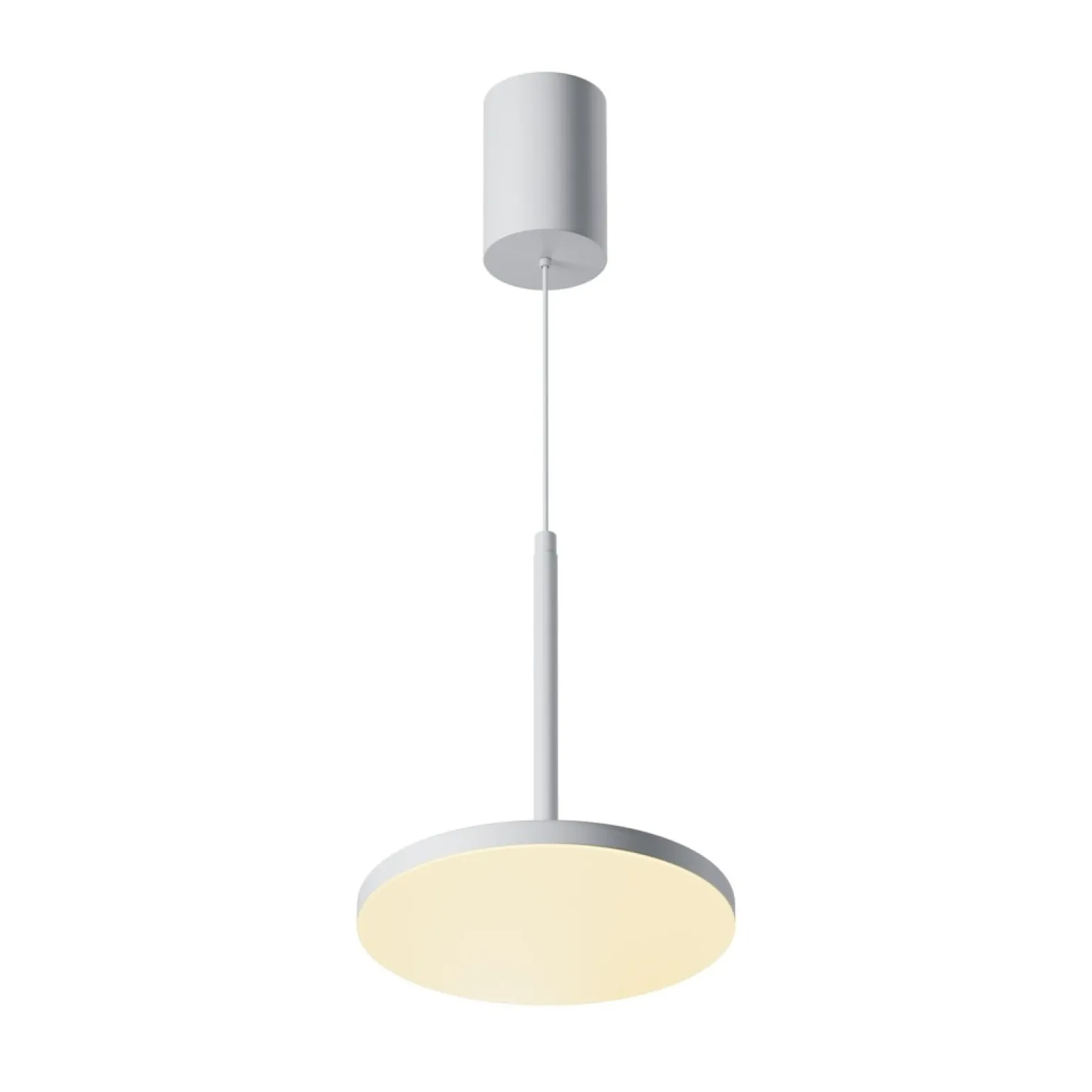 Discount Lampa wisząca, LED 12W, barwa ciepła P076PL-L12W3K-W z serii PLATO Żyrandole Nowoczesne