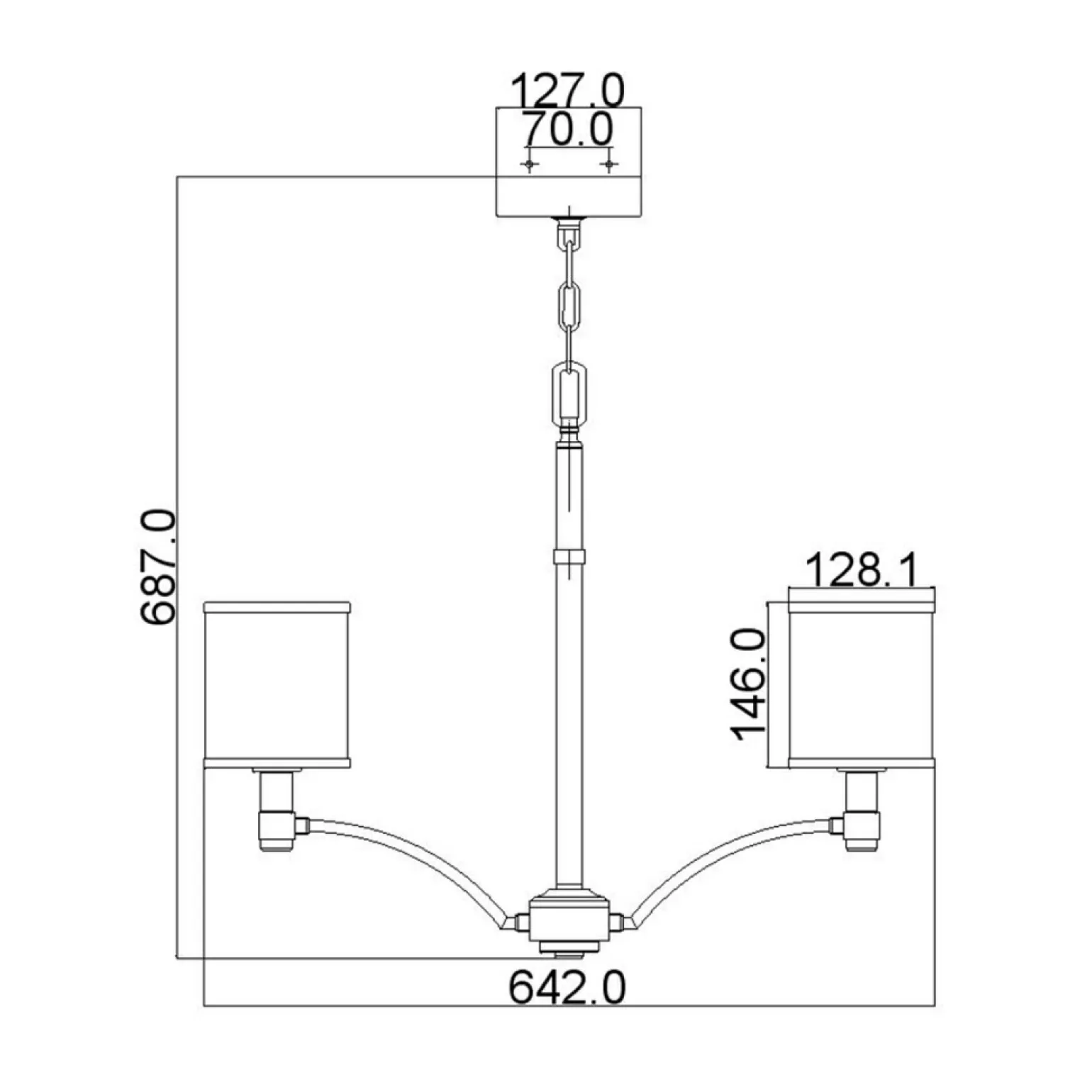 Cheap Lampa wisząca na łańcuchu FE-PROSPECT-PARK5 z serii PROSPECT PARK Żyrandole Nowoczesne