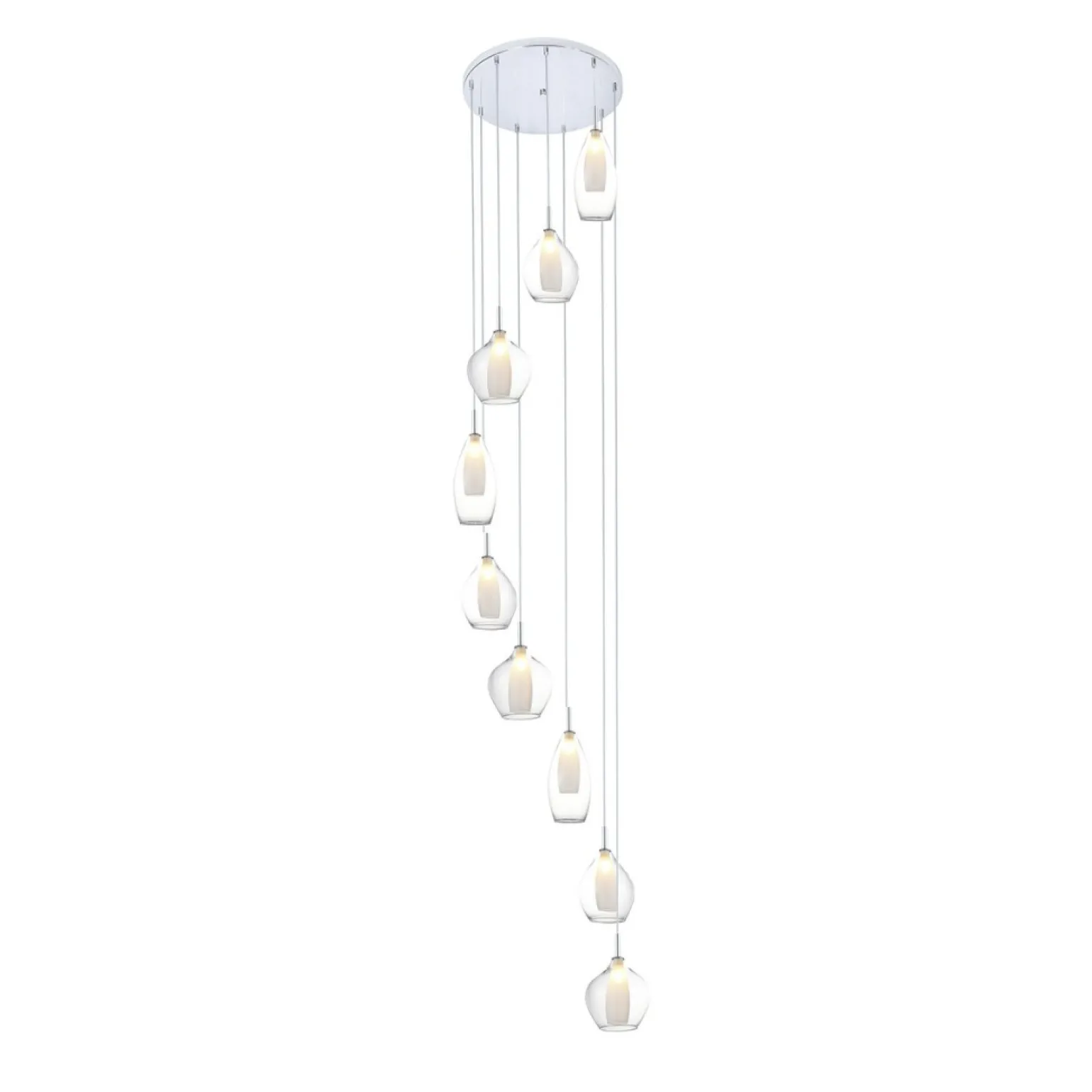 Fashion Lampa wisząca na owanej podsufitce AZ3102 AMBER | Kaja Żyrandole Nowoczesne