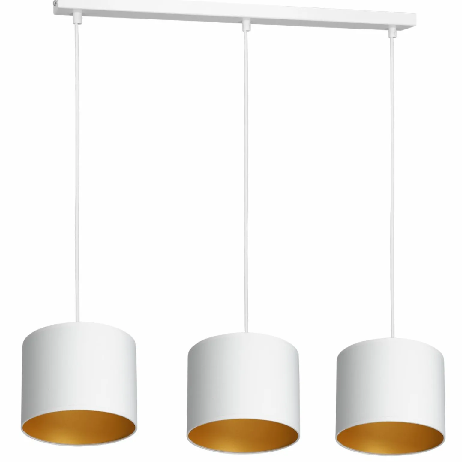 Shop Lampa wisząca na podłużnej listwie, trzy abażury LX 3448 z serii ARDEN Żyrandole Nowoczesne