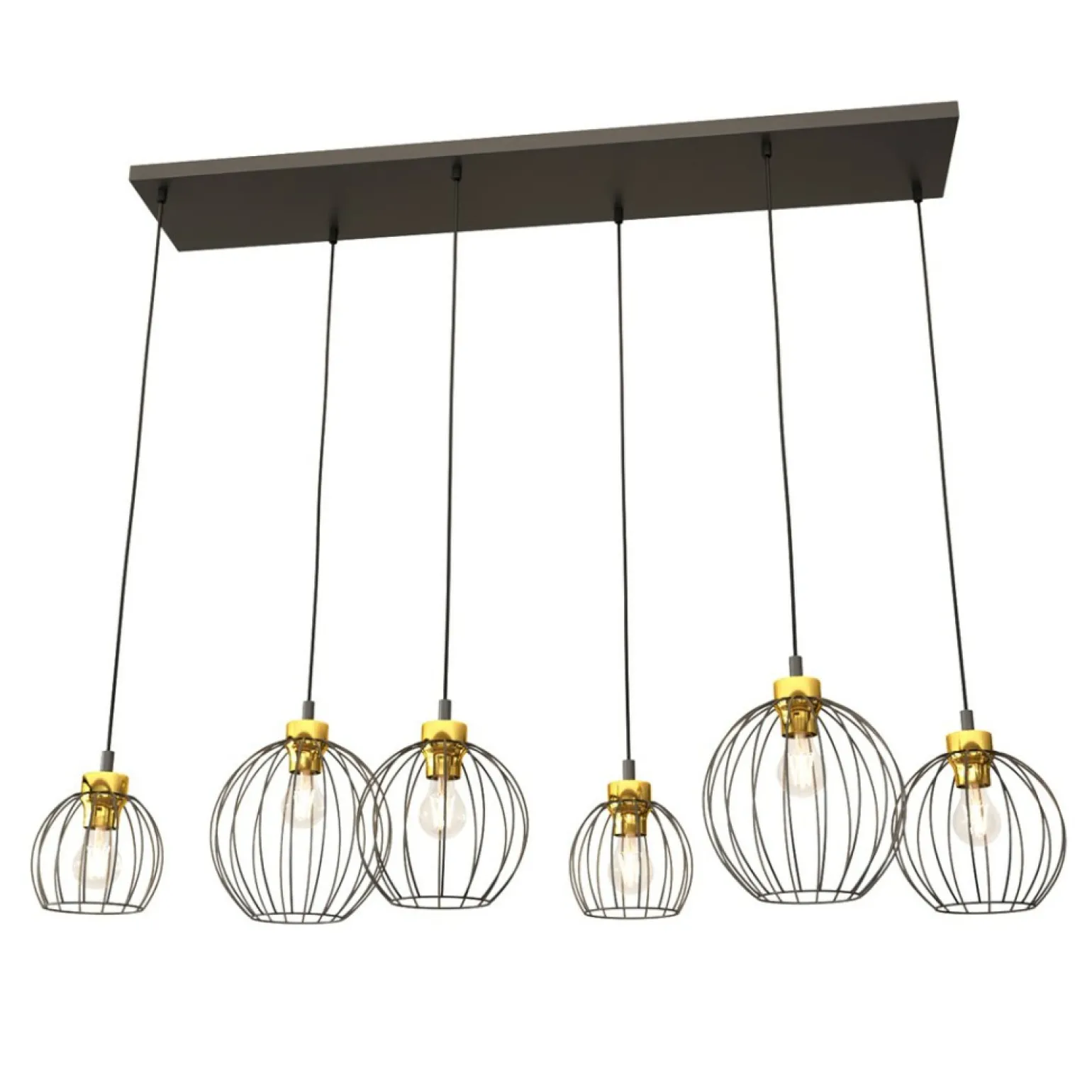 Best Sale Lampa wisząca na podłużnej podstawie, 6xE27 1368/6 z serii NANDO Żyrandole Nowoczesne