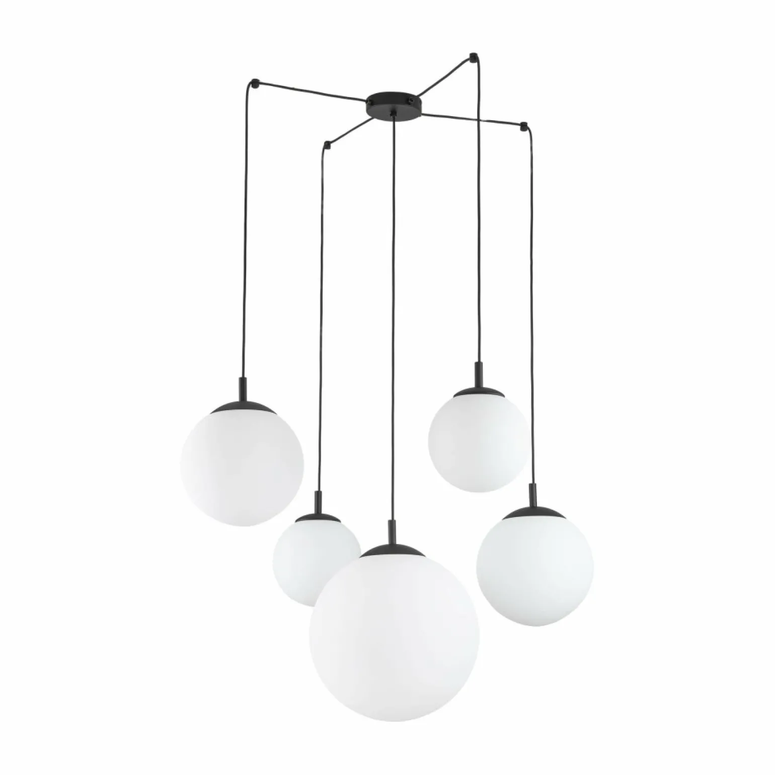Clearance Lampa wisząca pająk, białe duże klosze TK 4791 ESME WHITE | Kaja Żyrandole Nowoczesne