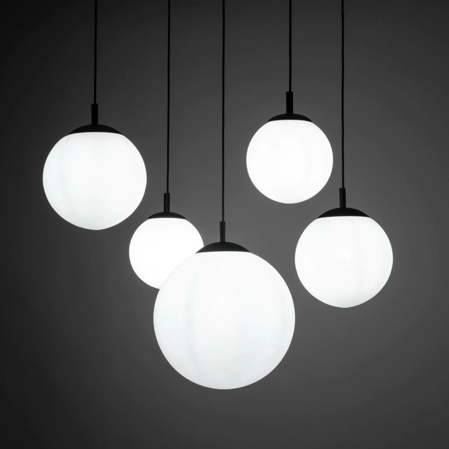 Clearance Lampa wisząca pająk, białe duże klosze TK 4791 ESME WHITE | Kaja Żyrandole Nowoczesne