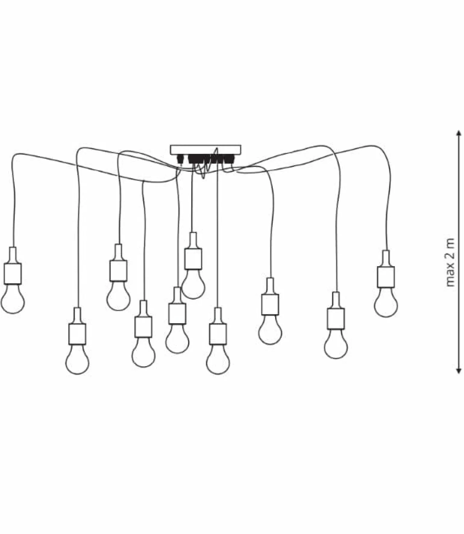 Store Lampa wisząca pająk z 10 linkami LP-90082/10P SOLETO | Kaja Żyrandole Nowoczesne