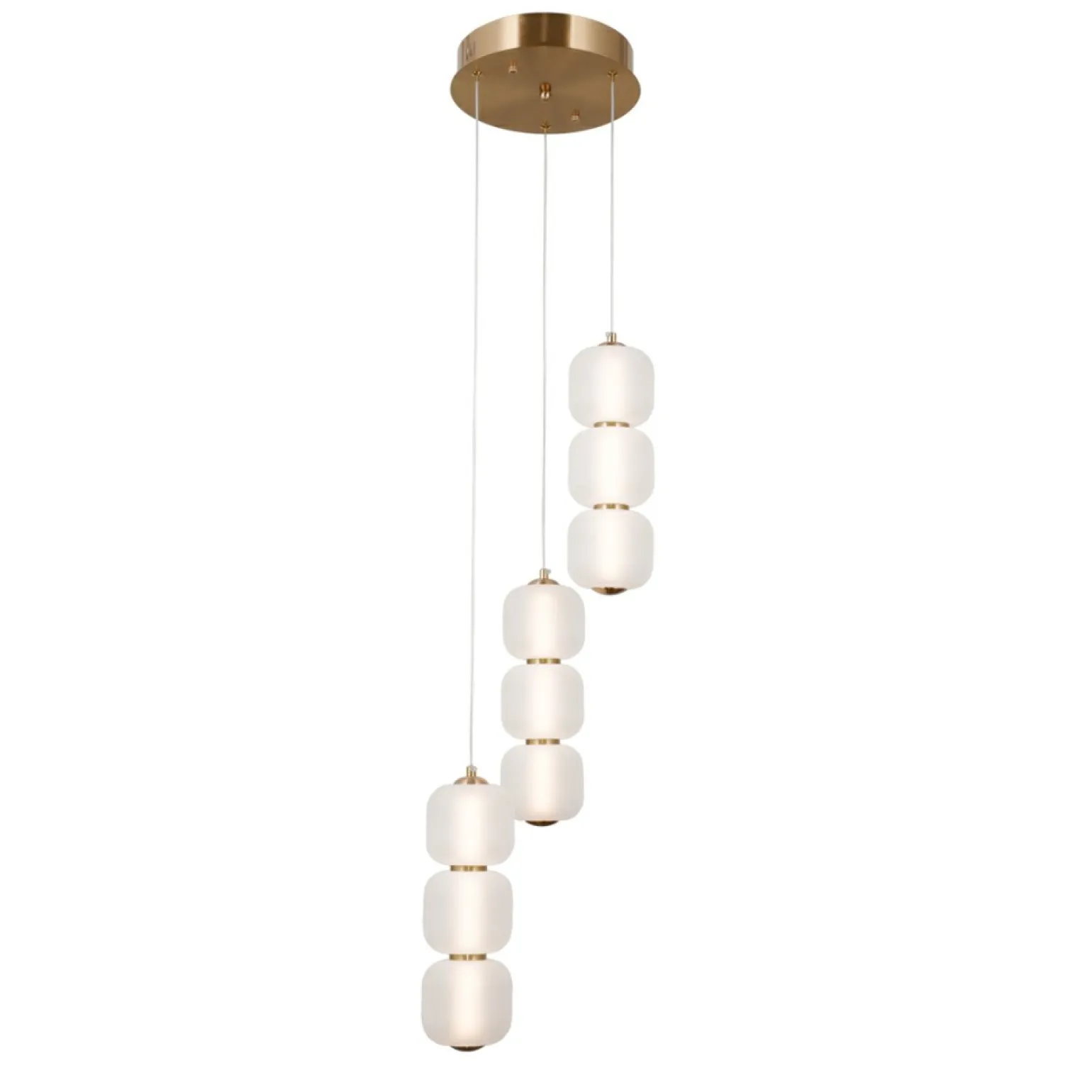 Clearance Lampa wisząca, regulacja wysokości PND-34362-9-HBR-OPAL z serii GANTI Żyrandole Nowoczesne