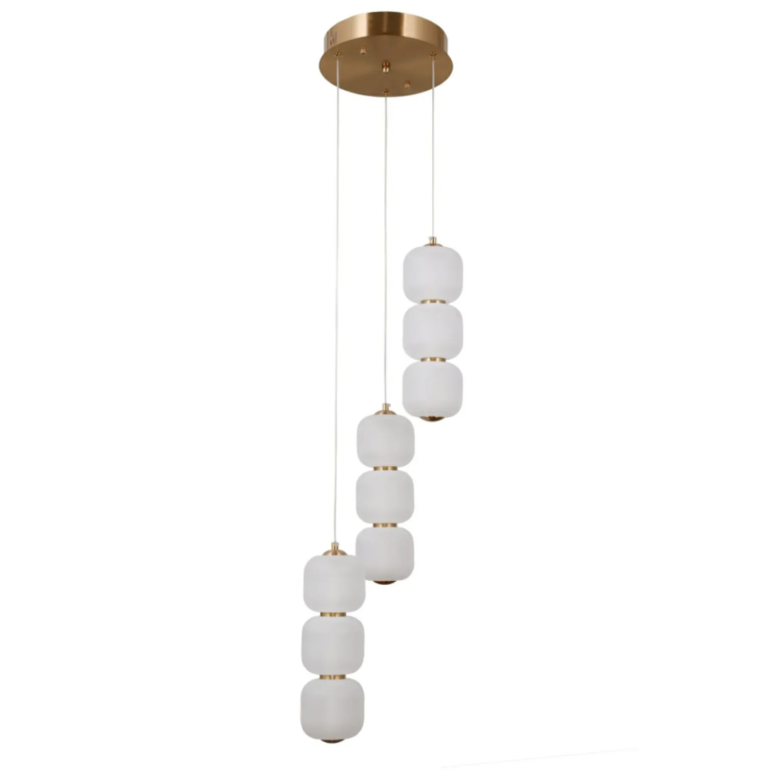 Clearance Lampa wisząca, regulacja wysokości PND-34362-9-HBR-OPAL z serii GANTI Żyrandole Nowoczesne