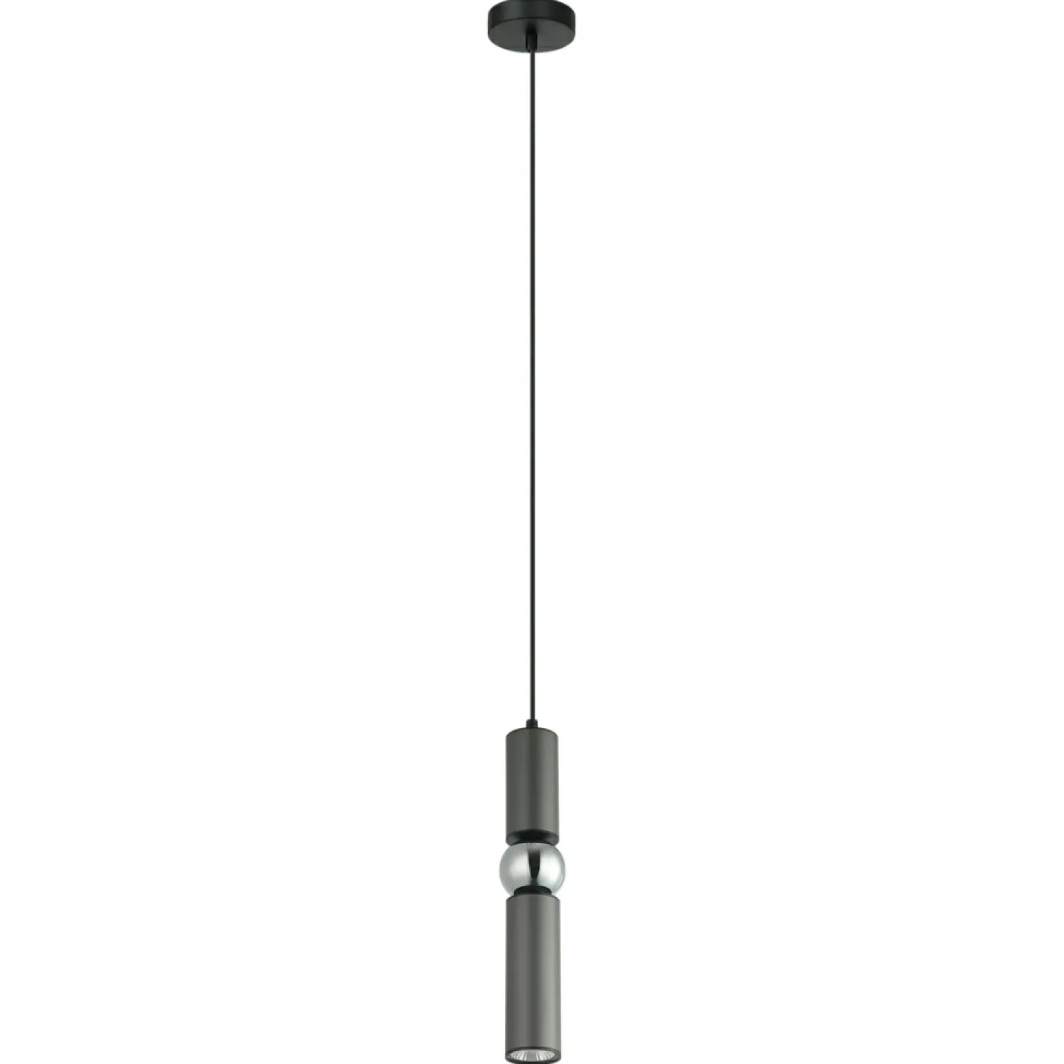 Online Lampa wisząca szara tuba nad stół PND-14290-1-GR ISIDORA | Kaja Żyrandole Nowoczesne