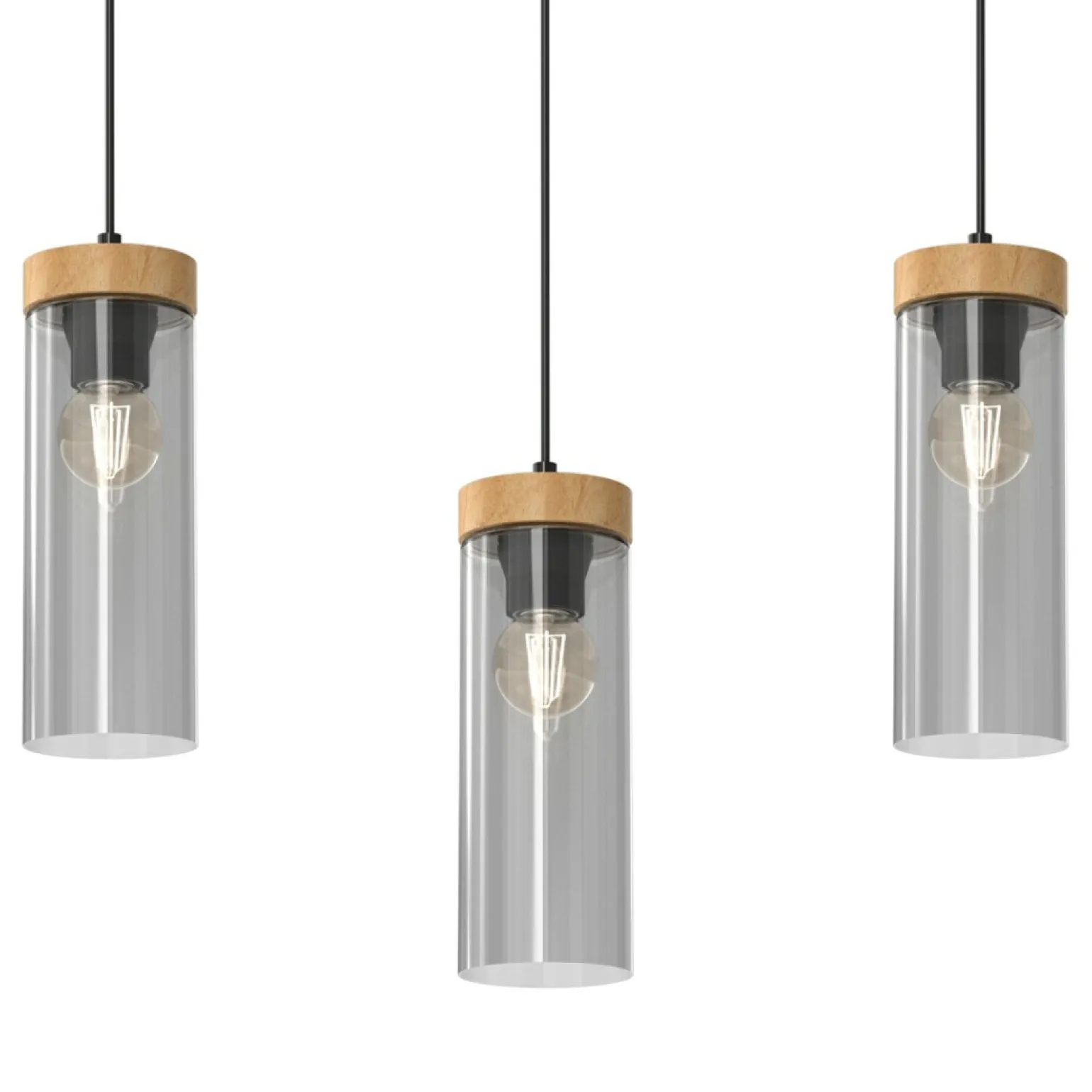 Best Sale Lampa wisząca, trzy klosze w kształcie walców MLP8665 z serii ELICA | Kaja Oświe Żyrandole Nowoczesne