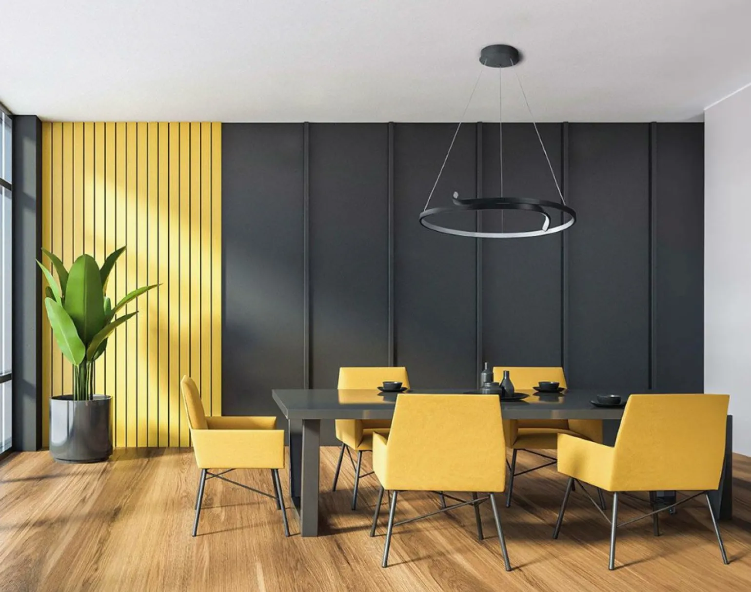 Best Sale Lampa wisząca w kształcie okręgu, barwa neutralna K-8187 z serii KALPA | Kaja Oś Żyrandole Nowoczesne