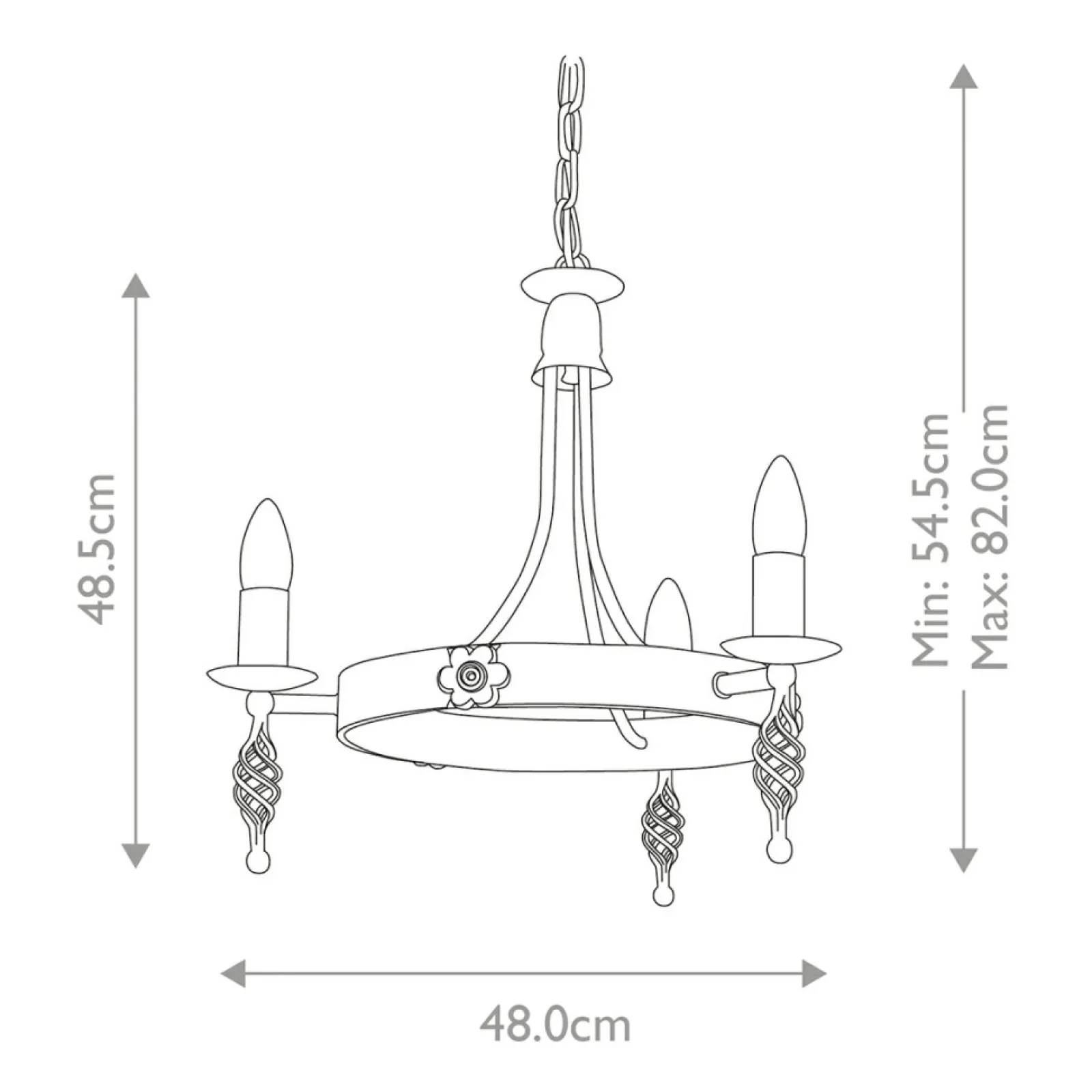 Sklep Kaja Lampa wisząca w pałacowym stylu BY3-BLACK z serii BELFRY* Randole Tradycyjne