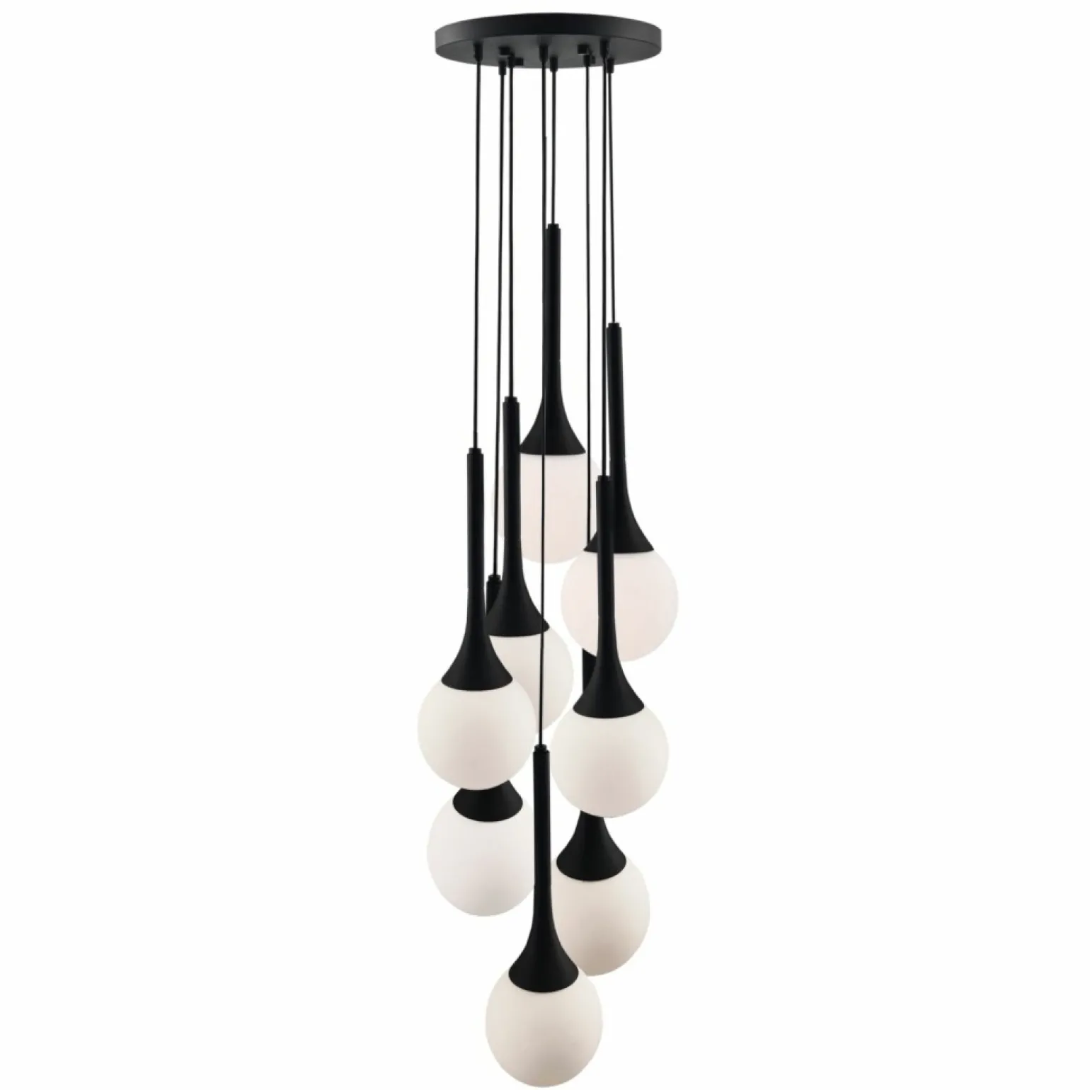 Best Sale Lampa wisząca z 8 kloszami, idealna na schody ANT 5171 JUN | Kaja Żyrandole Nowoczesne